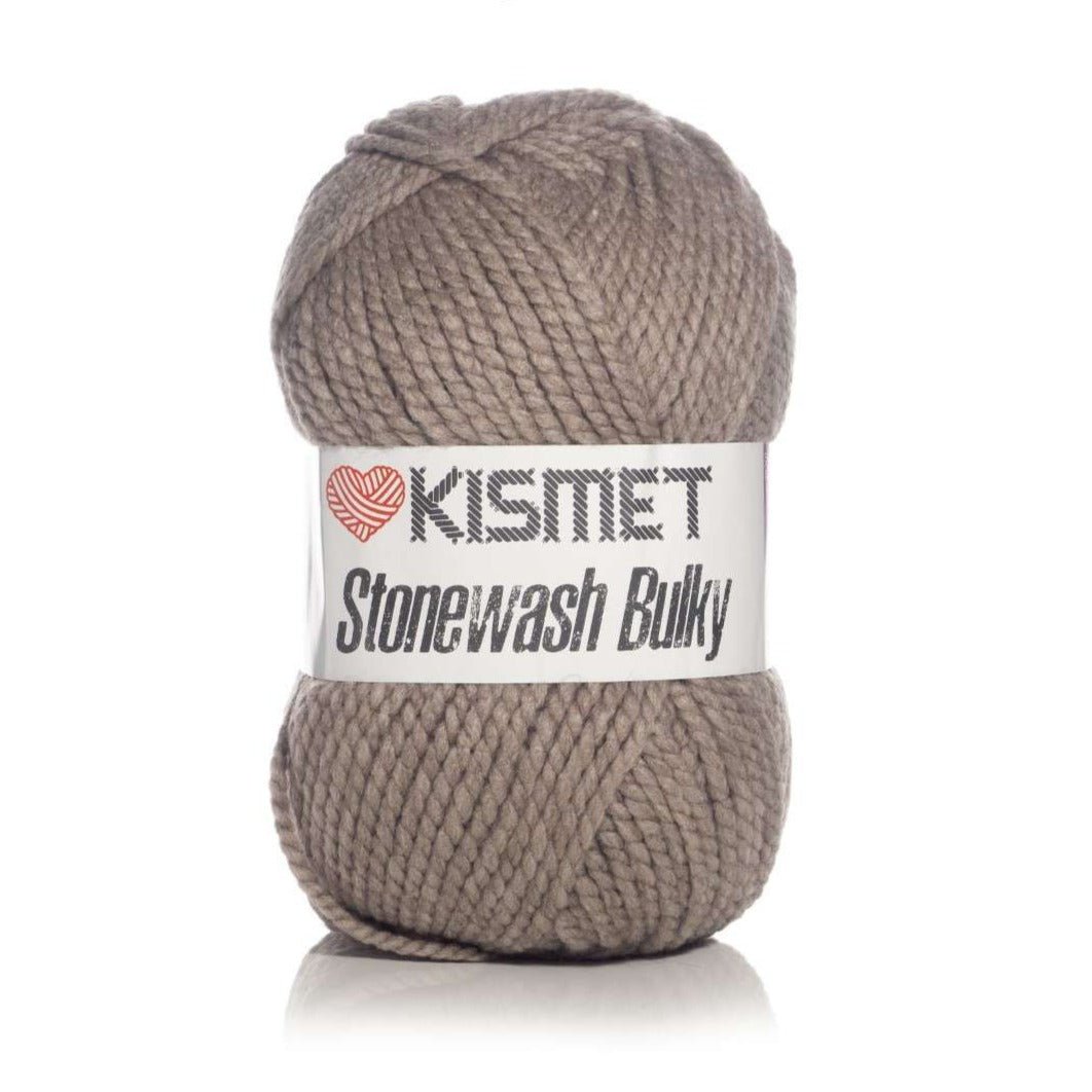 Wool Stone Wash Bulky Taupe - Ragland Fabrics