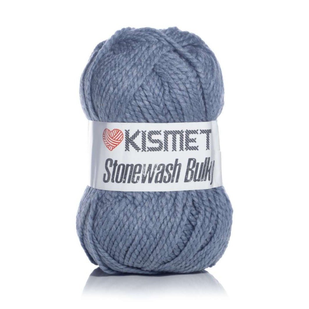 Wool Stone Wash Bulky Periwinkle - Ragland Fabrics
