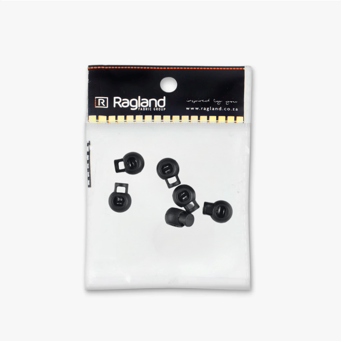 Toggles Round Single Hole Black (6) - Ragland Fabrics