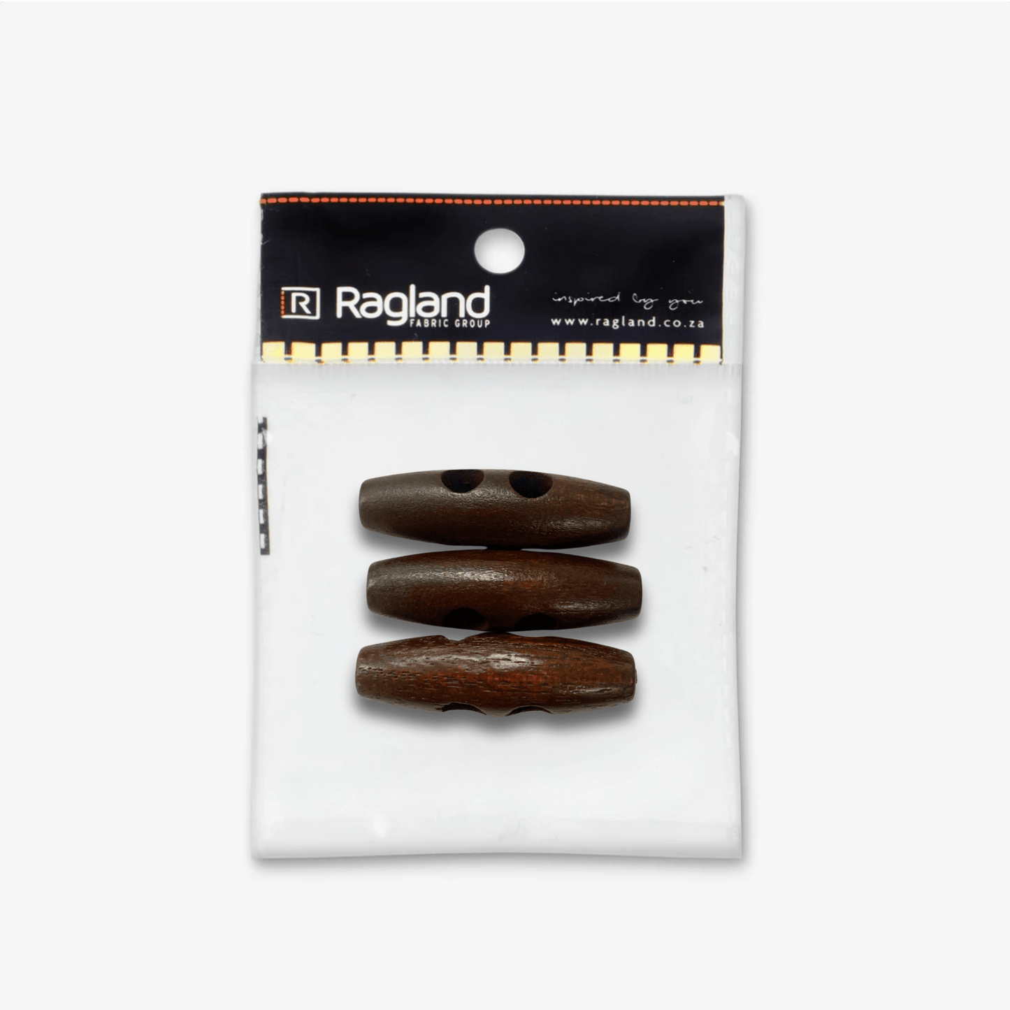 Wooden Toggles Dark Brown (3pcs) - Ragland Fabrics