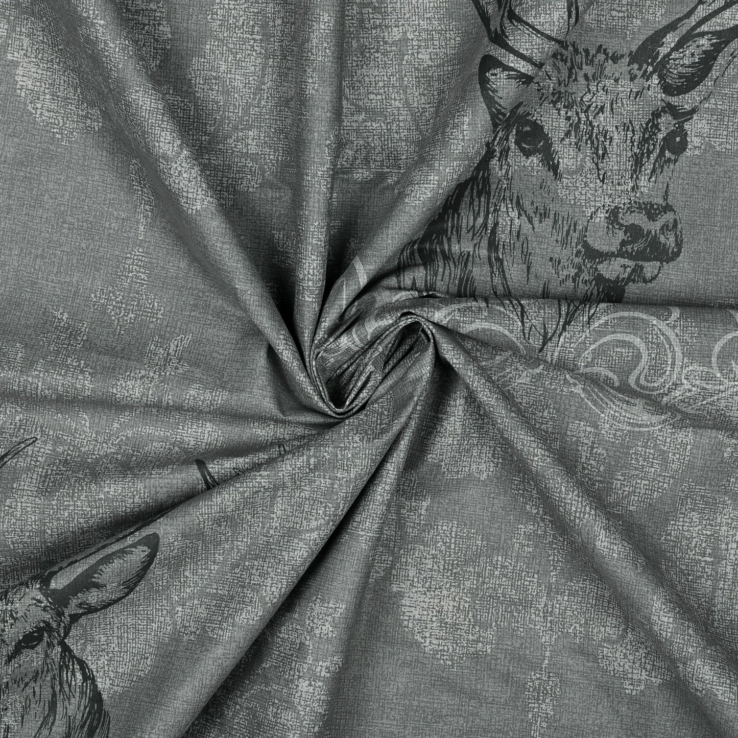 Sheeting Printed Stag Grey 240cm