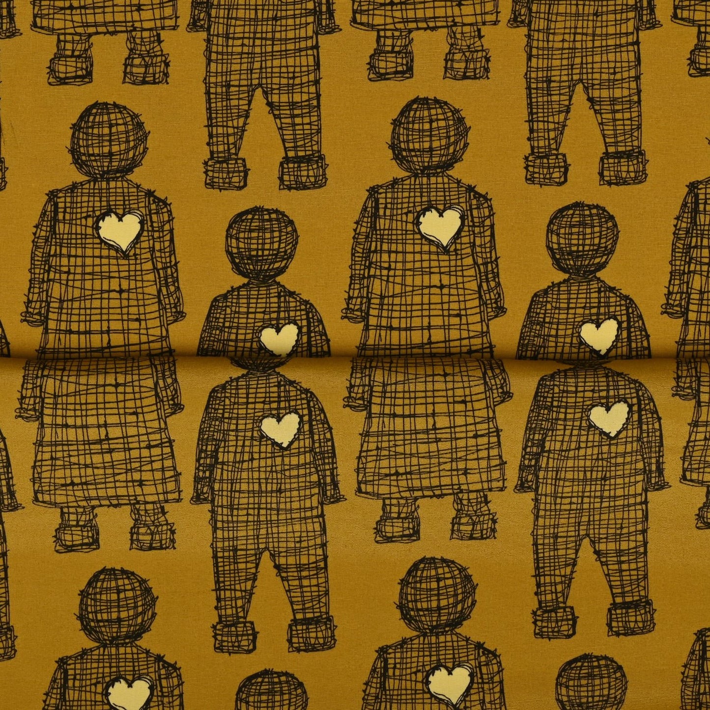 Printed Poly Cotton Love Doll 2 Lime 140cm - Ragland Fabrics