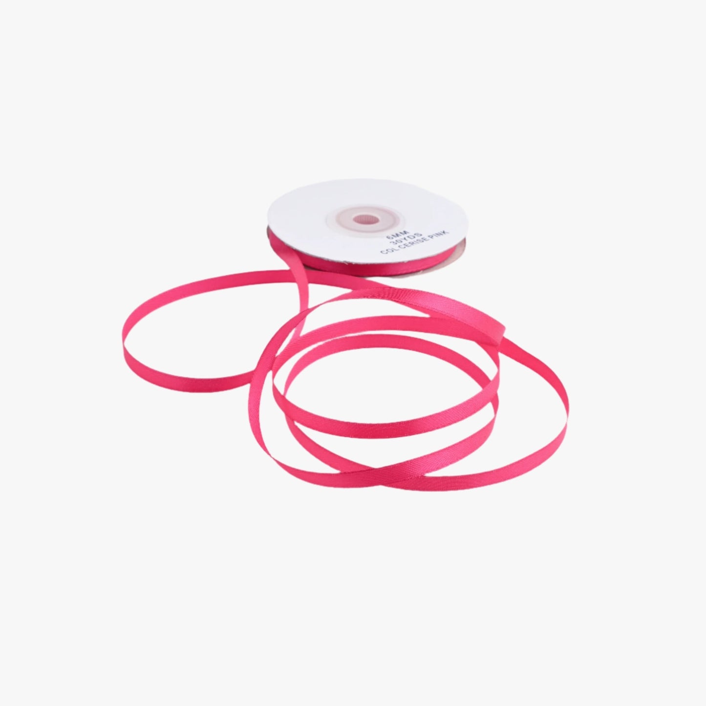 Satin Ribbon 6mm Cerise 516 - Ragland Fabrics