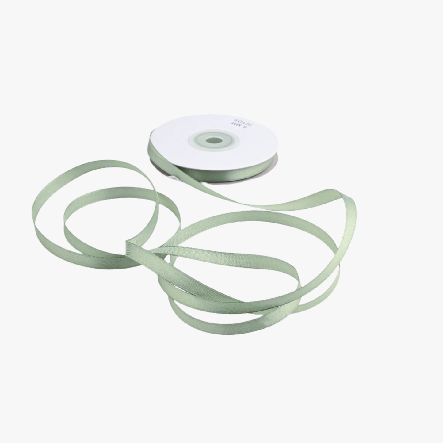 Satin Ribbon 8mm Avocado 80 - Ragland Fabrics