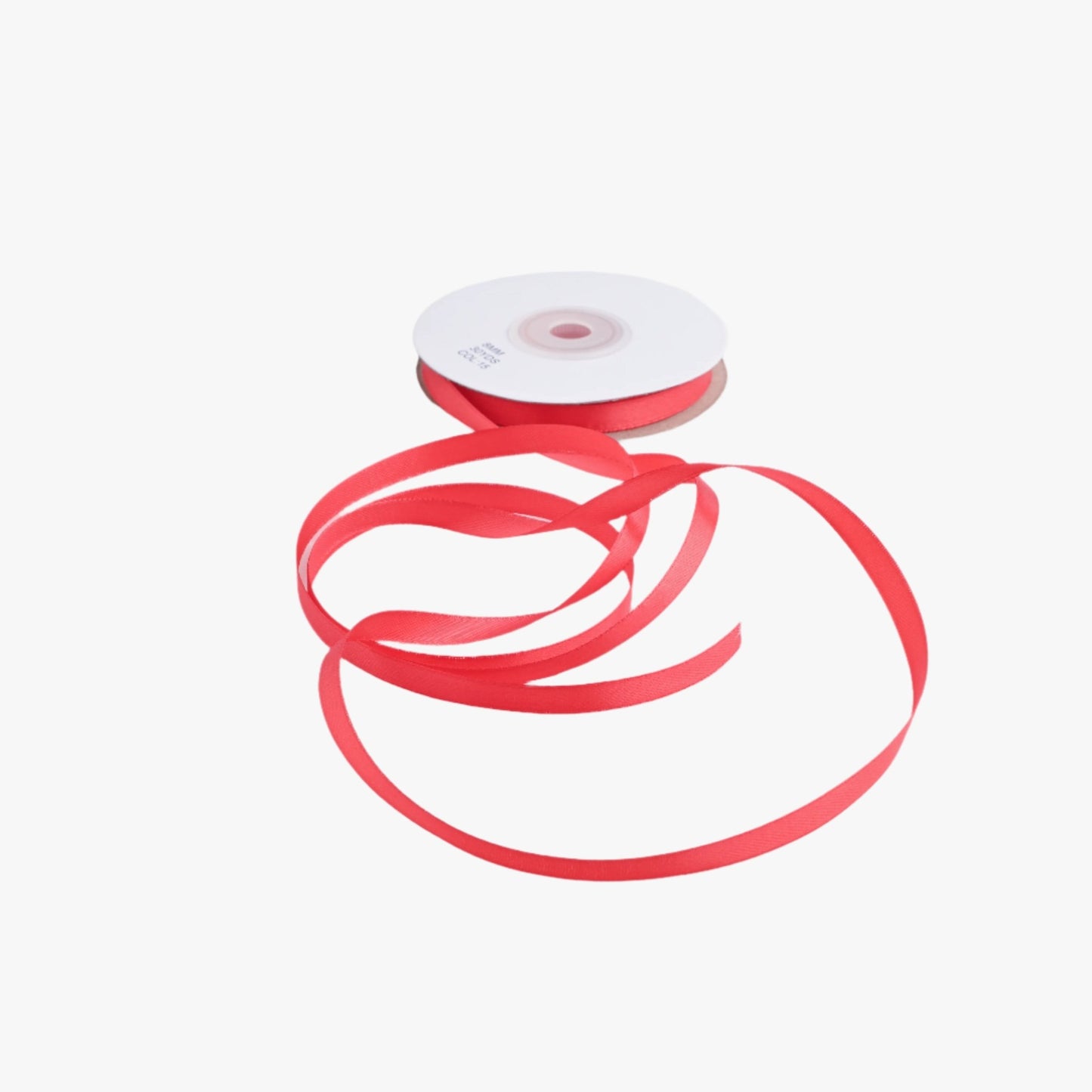 Satin Ribbon 8mm Red 15 - Ragland Fabrics