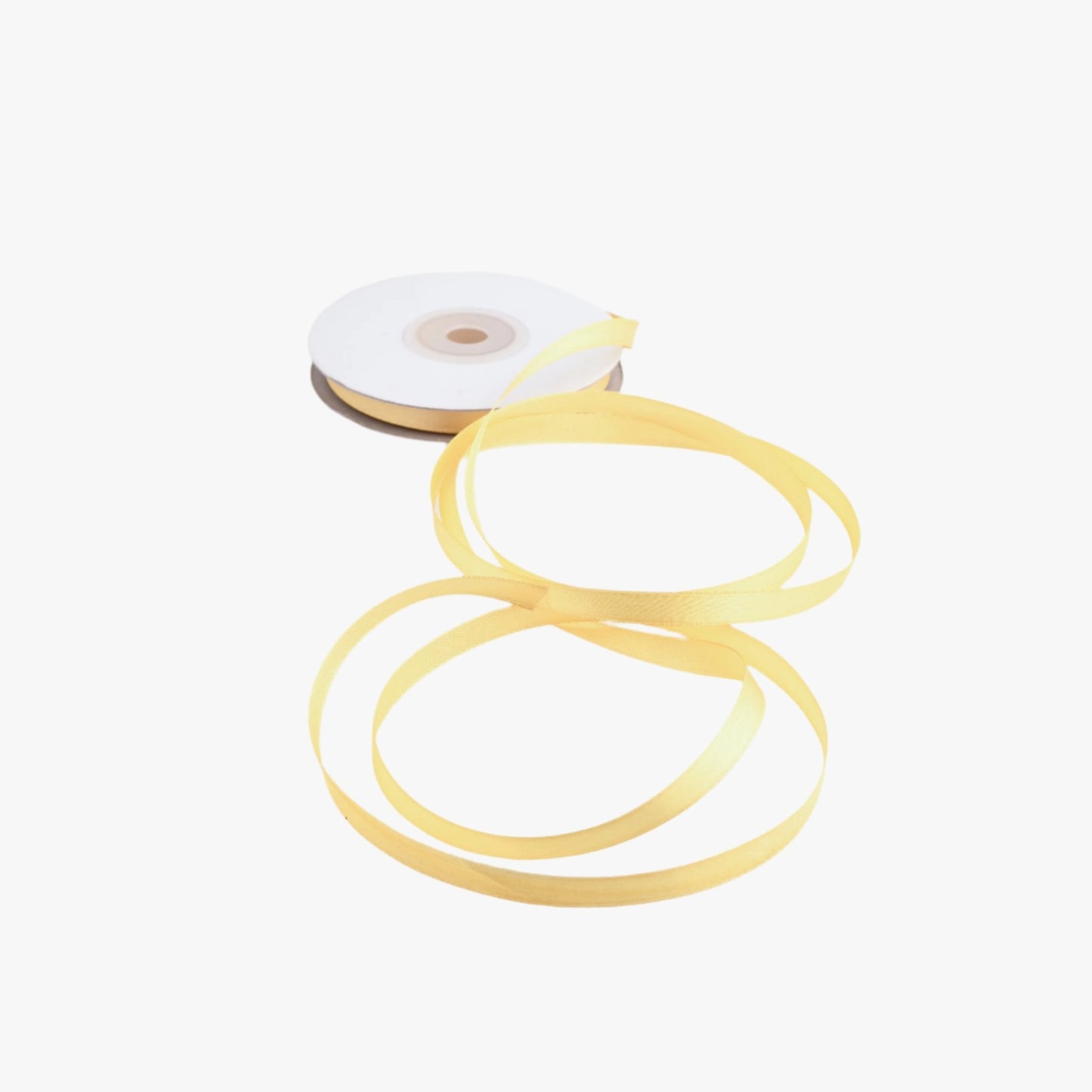 Satin Ribbon 8mm Yellow 270 - Ragland Fabrics