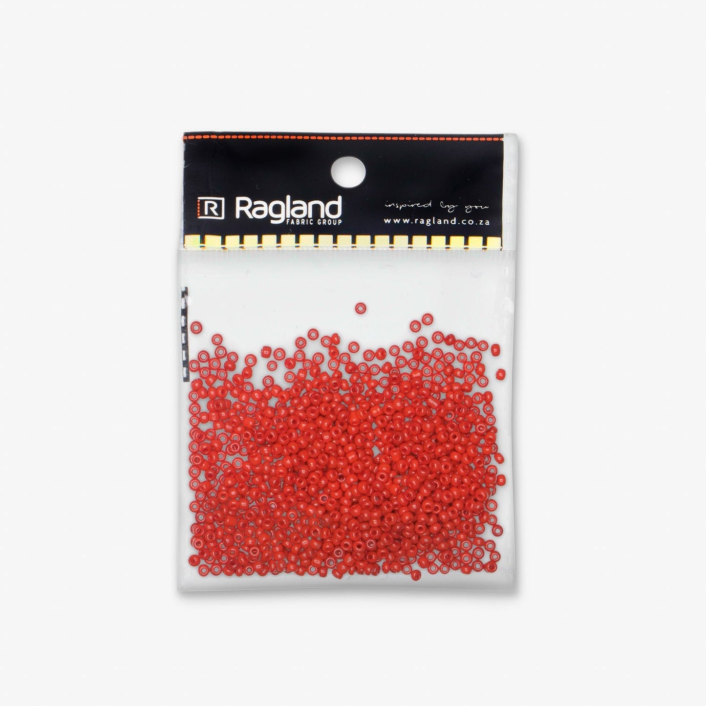 African Beads Size 6 20g Red - Ragland Fabrics