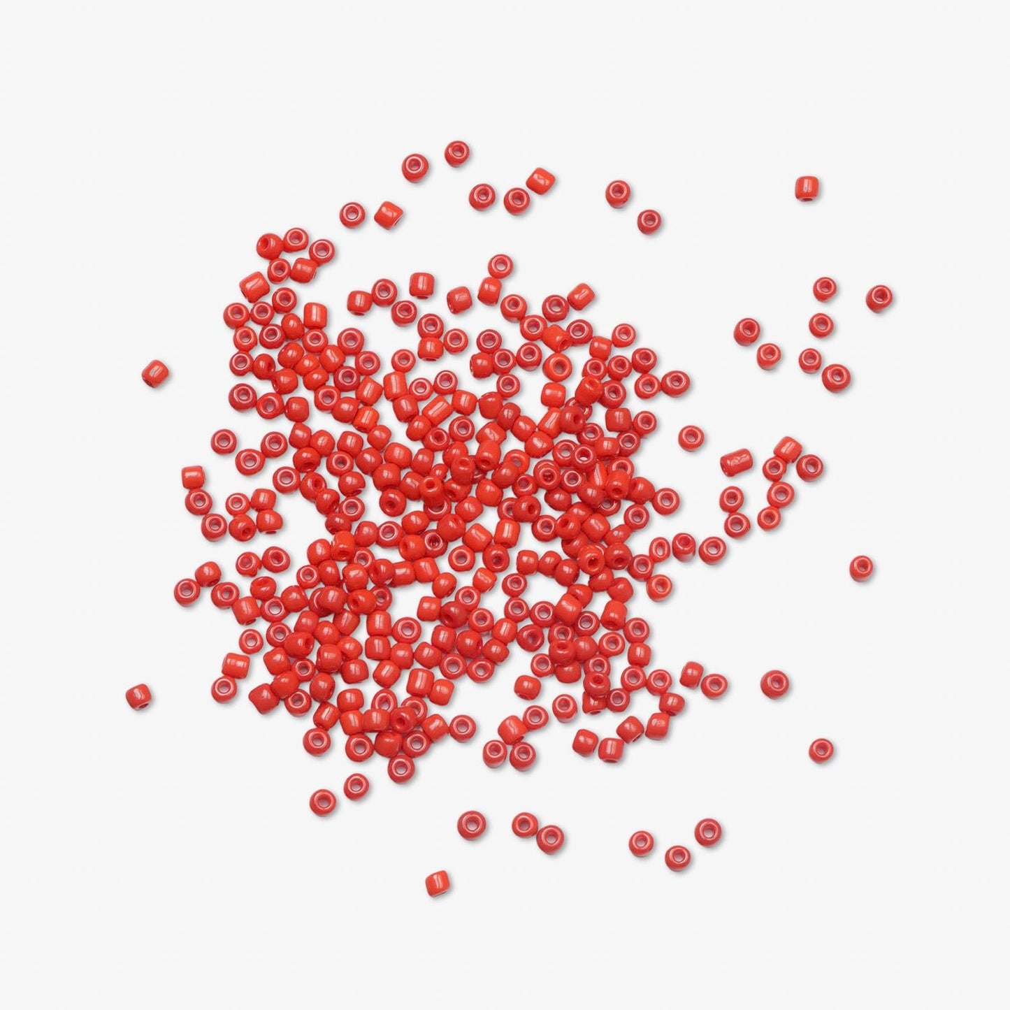 African Beads Size 8 20g Red - Ragland Fabrics