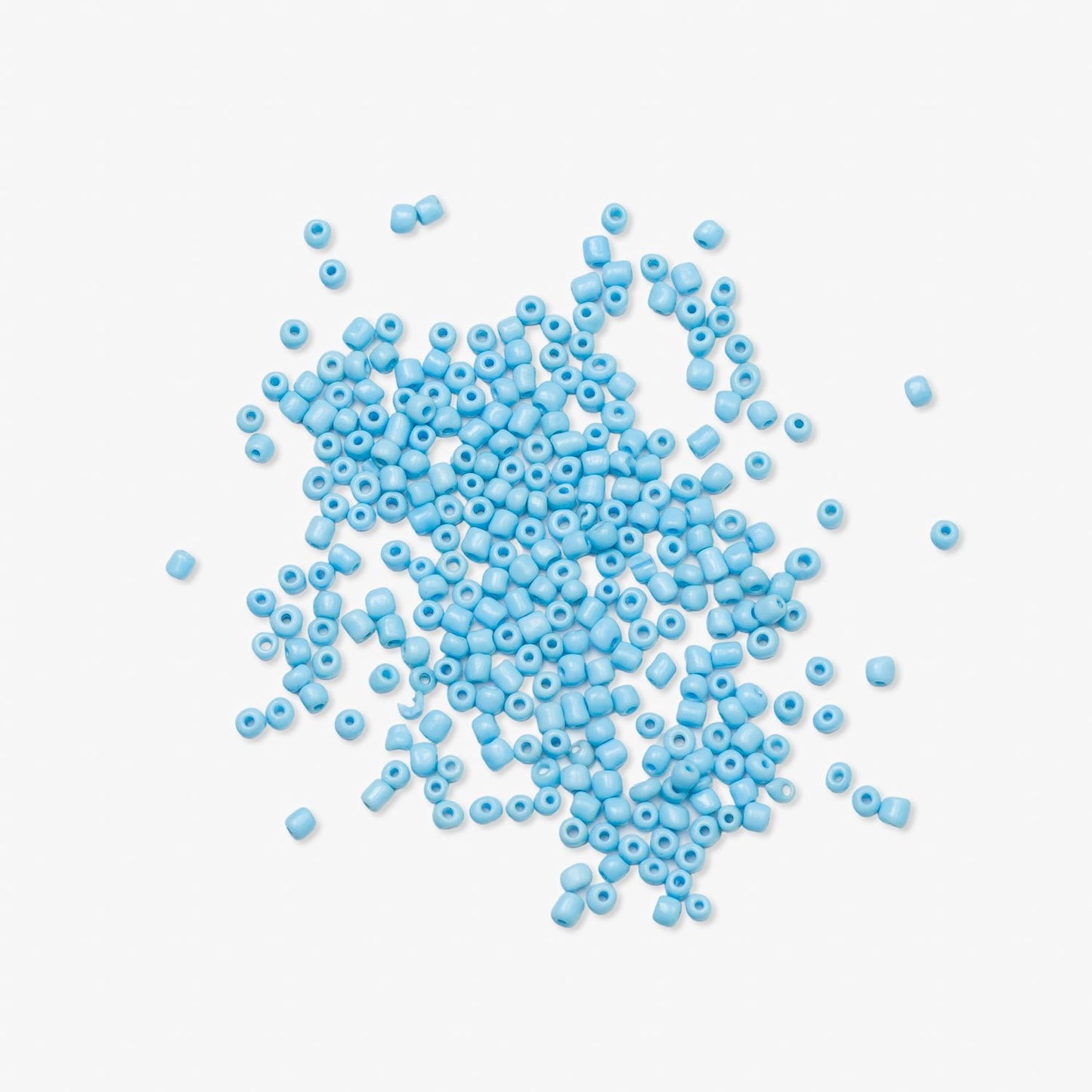 African Beads Size 8 20g Baby Blue - Ragland Fabrics