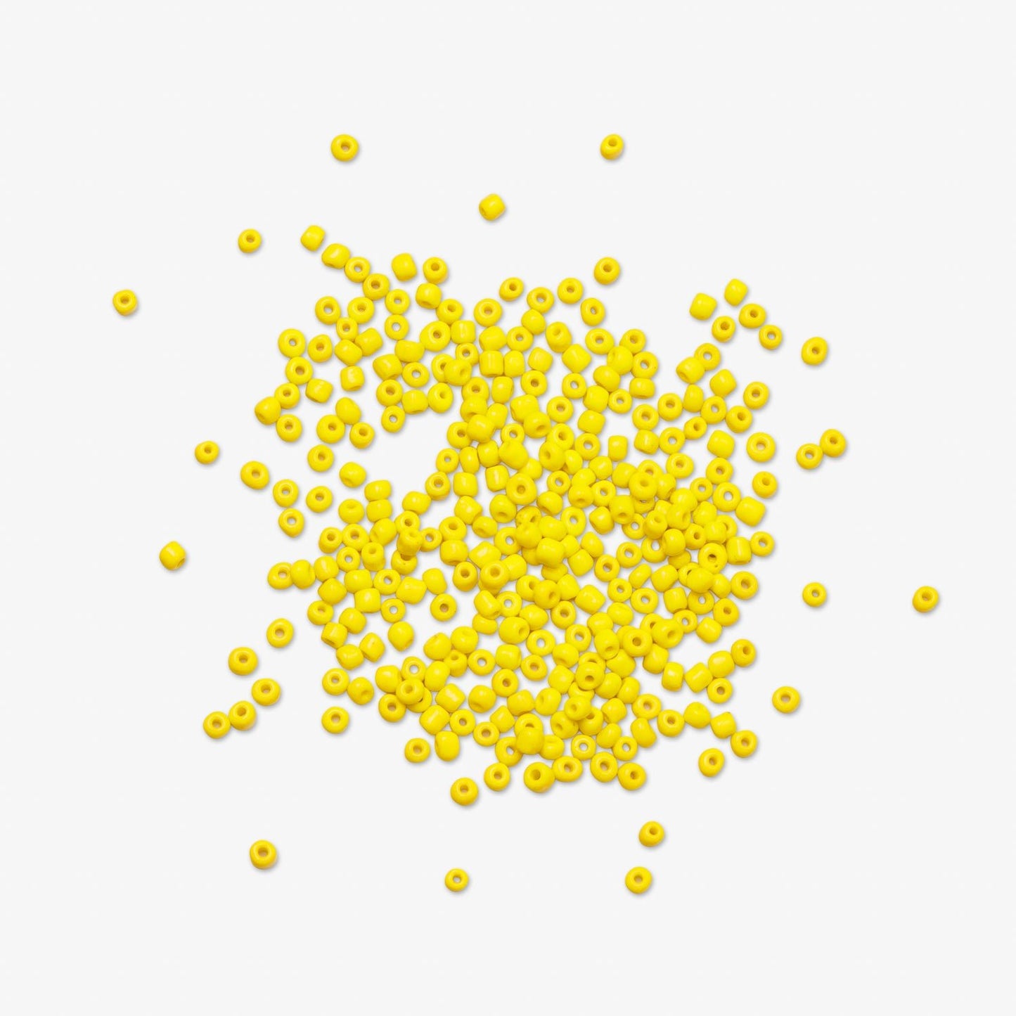African Beads Size 8 20g Yellow - Ragland Fabrics
