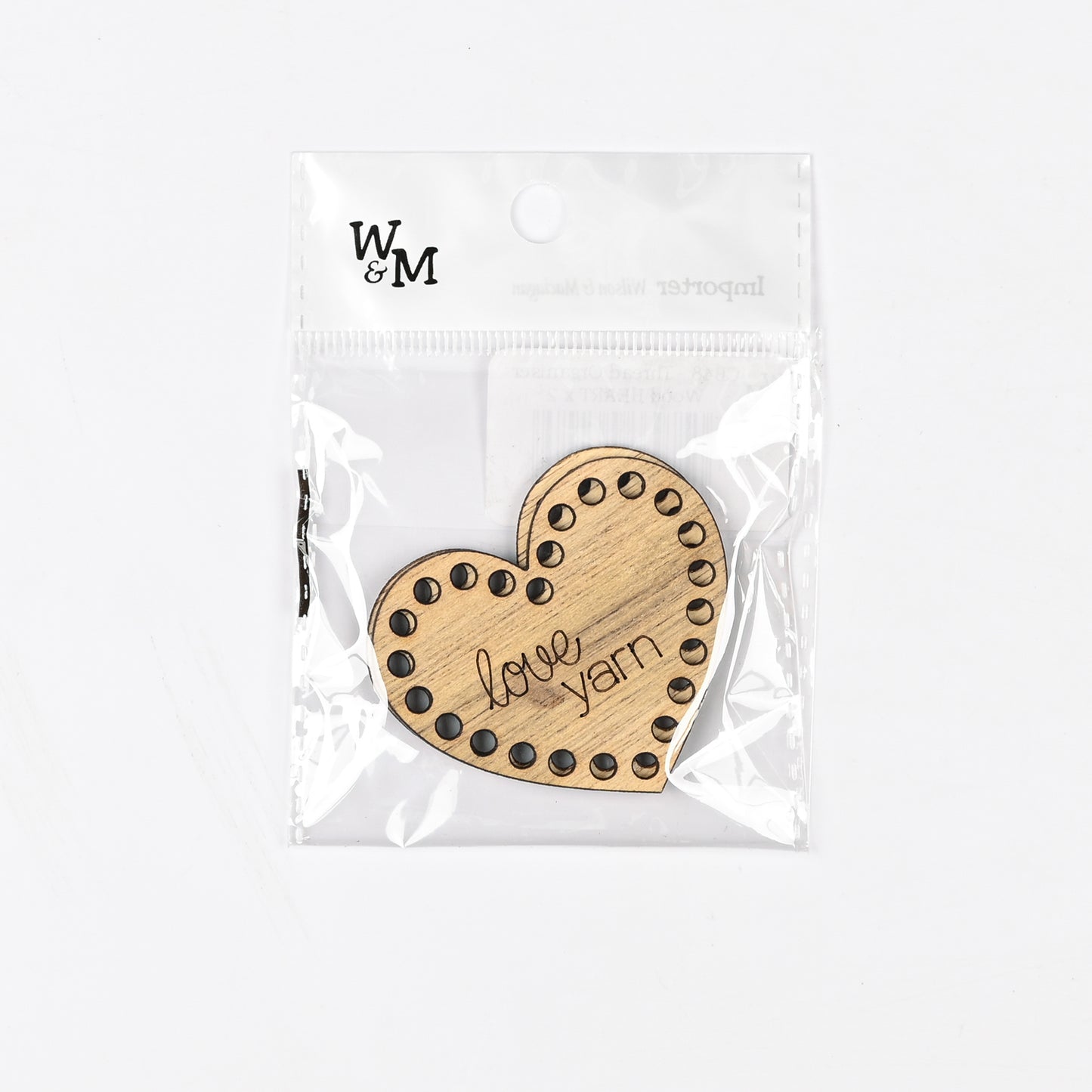 Thread Organiser Wood heart TBD - Ragland Fabrics