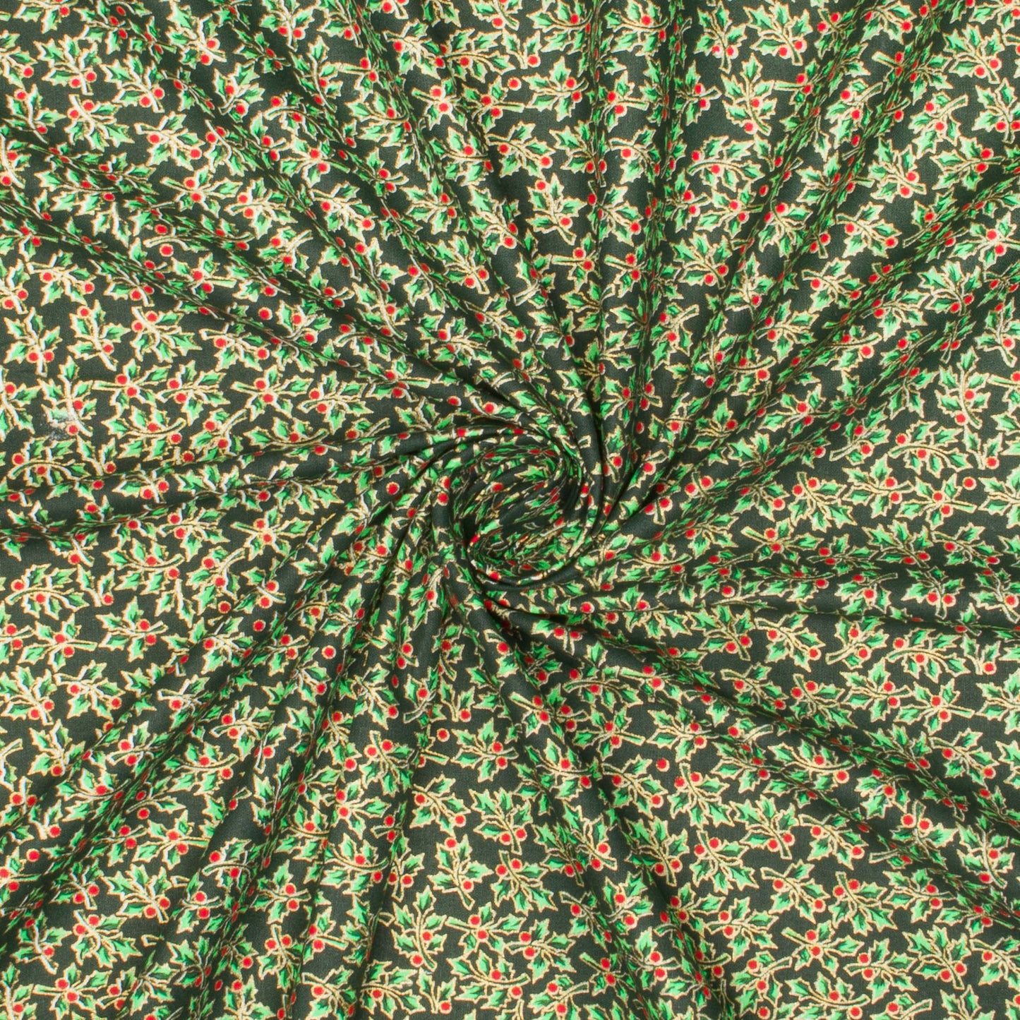 Christmas Cotton foil print green