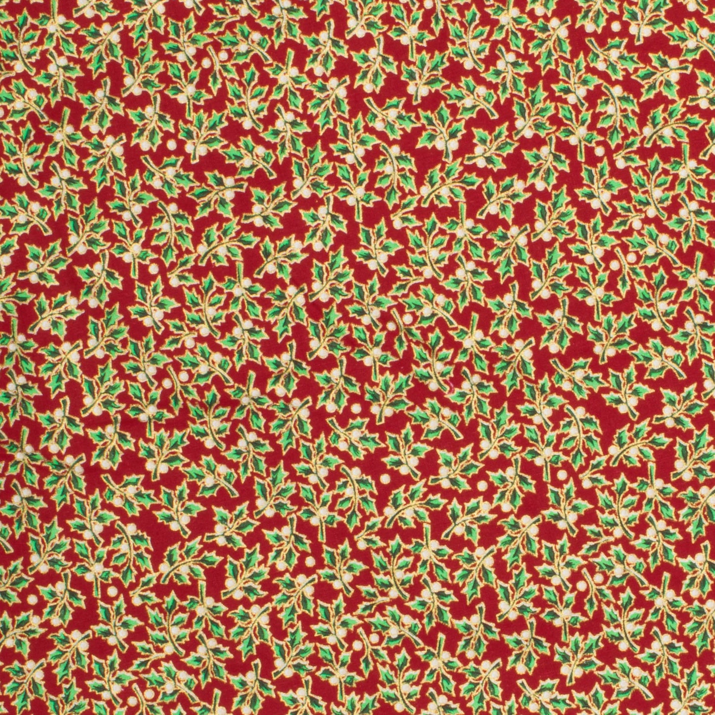 Christmas Cotton foil print red - Ragland Fabrics