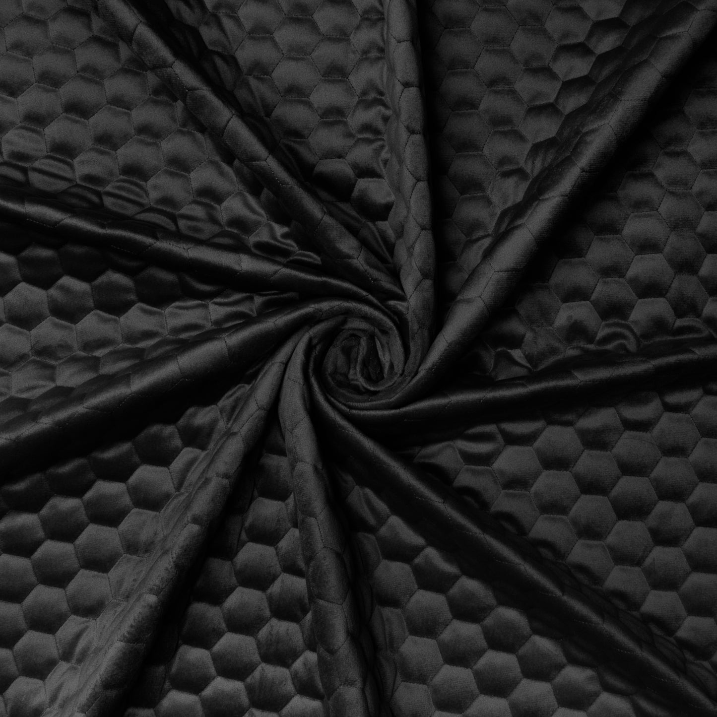 Bellahex Quilted Velvet 140cm Black Caviar