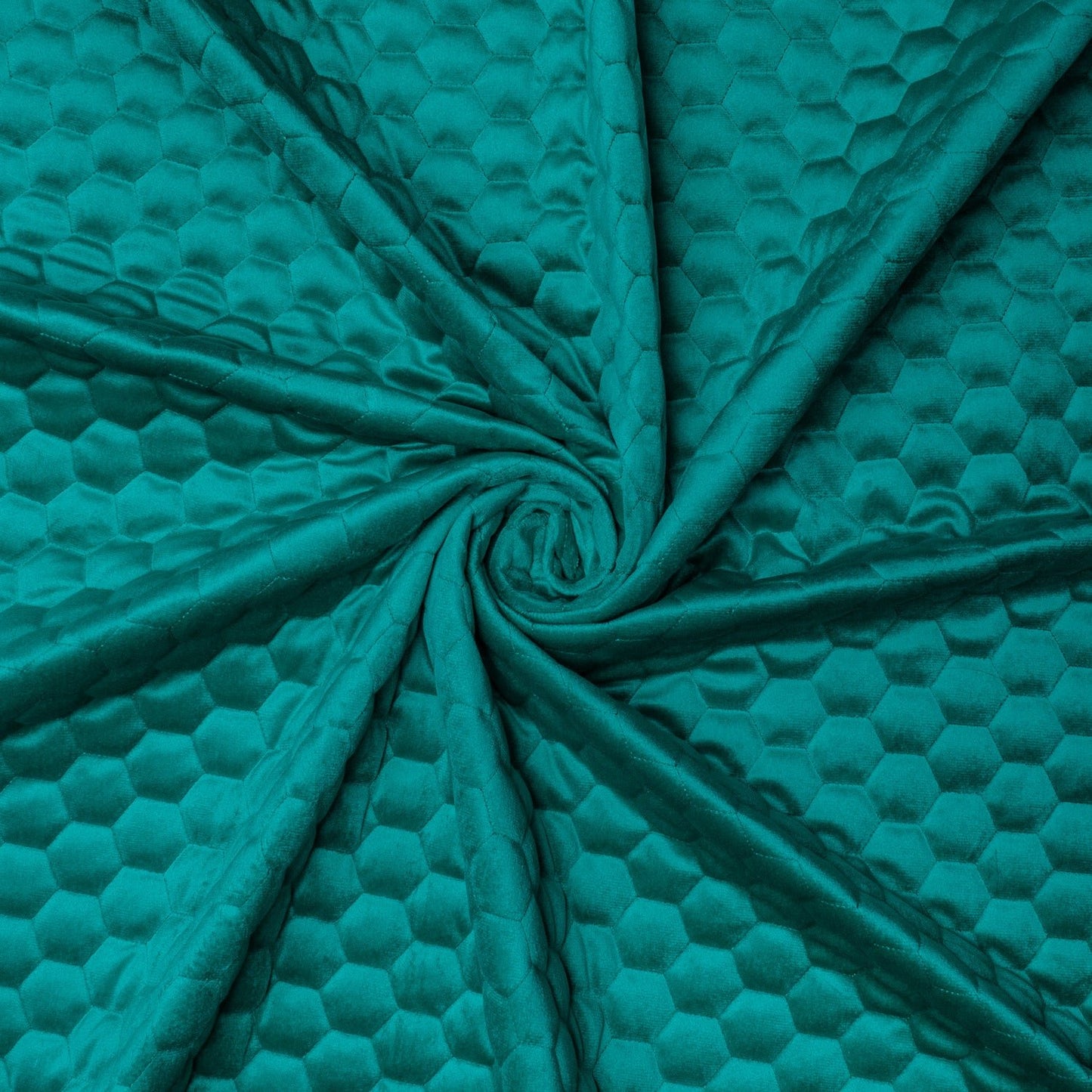 Bellahex Quilted Velvet 140cm Peacock - Ragland Fabrics
