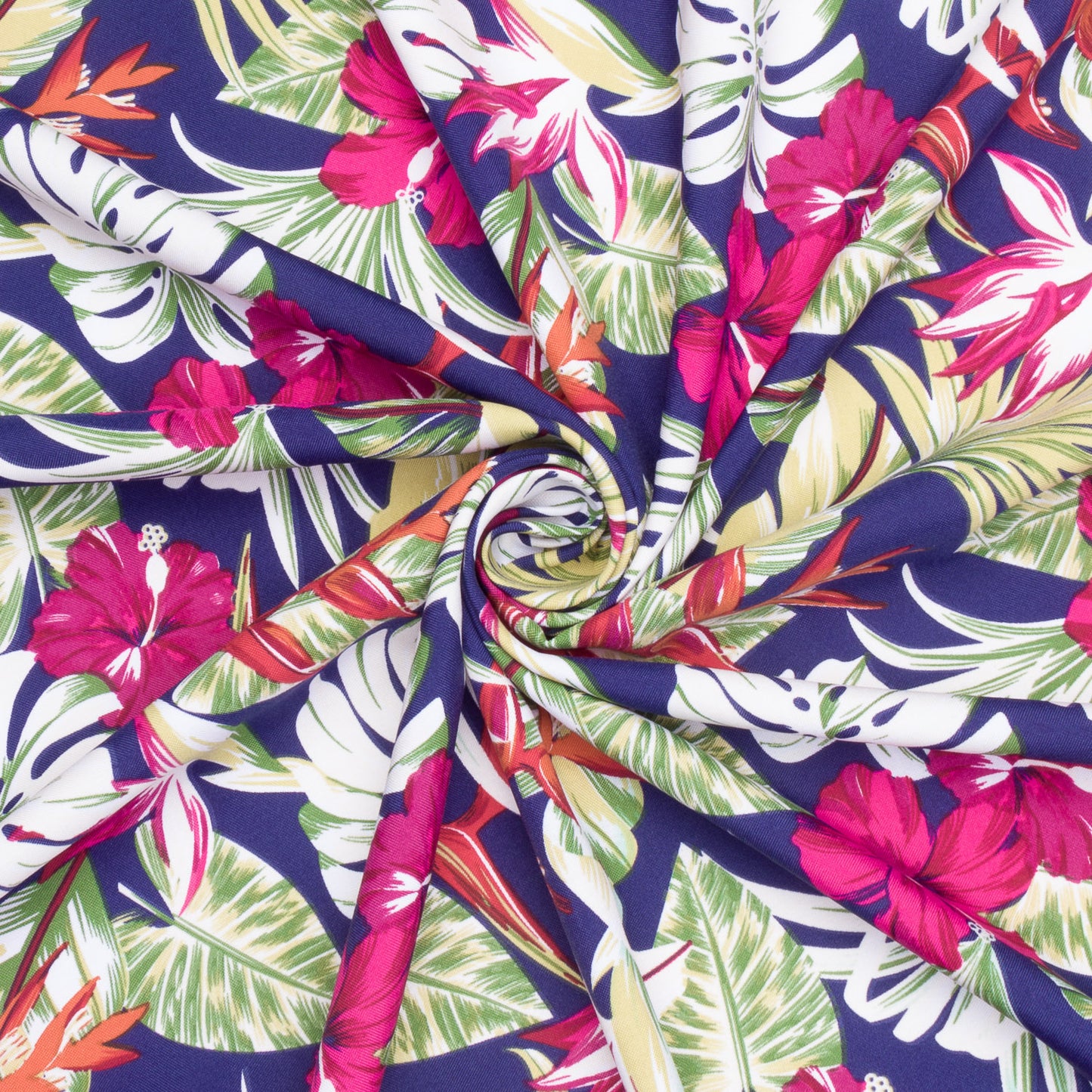 Printed Mini Matt Tropicana Navy - Ragland Fabrics