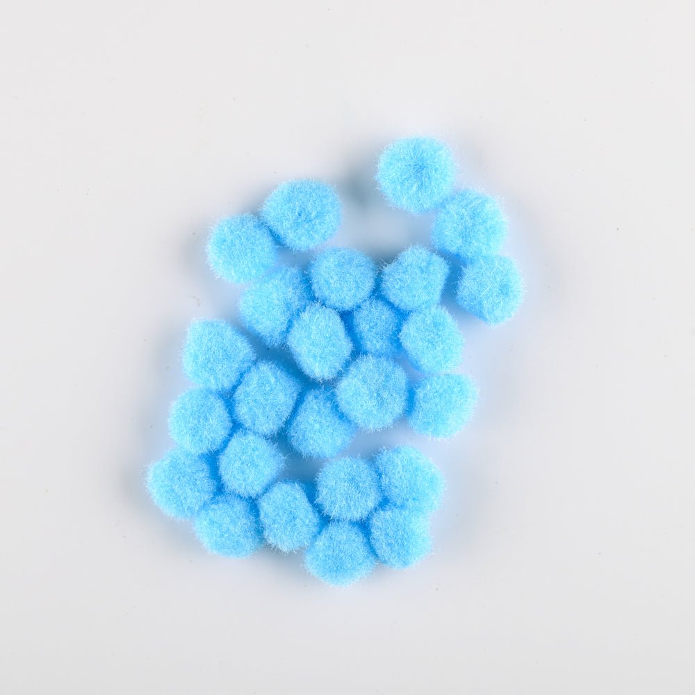 Pom Poms - Blue 15mm | 25pc TBD - Ragland Fabrics