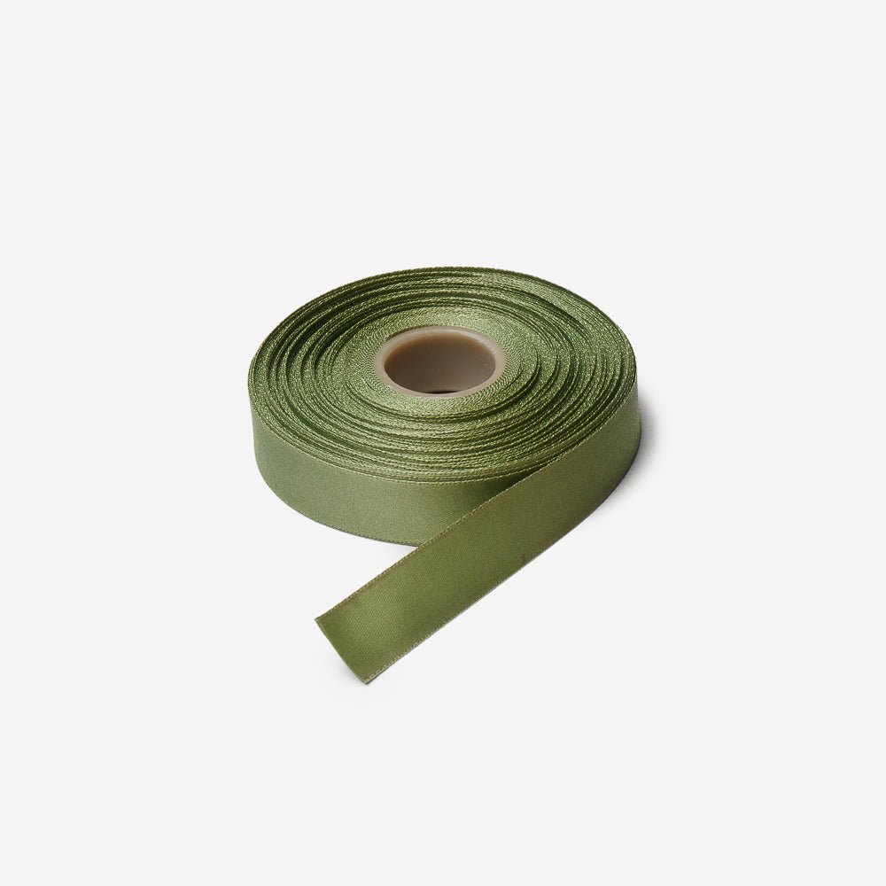 Satin Ribbon 15mm Dark Avocado (20met) - CLEARANCE - Ragland Fabrics