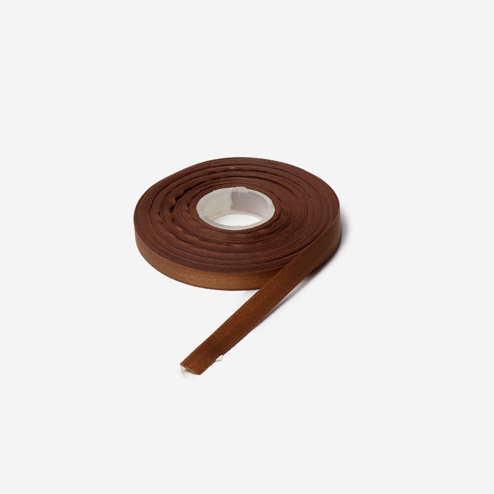 Satin Ribbon 8mm Brown (20m Rolls) - CLEARANCE - Ragland Fabrics