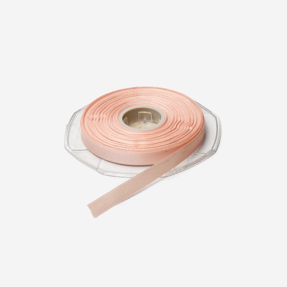 Satin Ribbon 8mm Peach (20met) - CLEARANCE - Ragland Fabrics