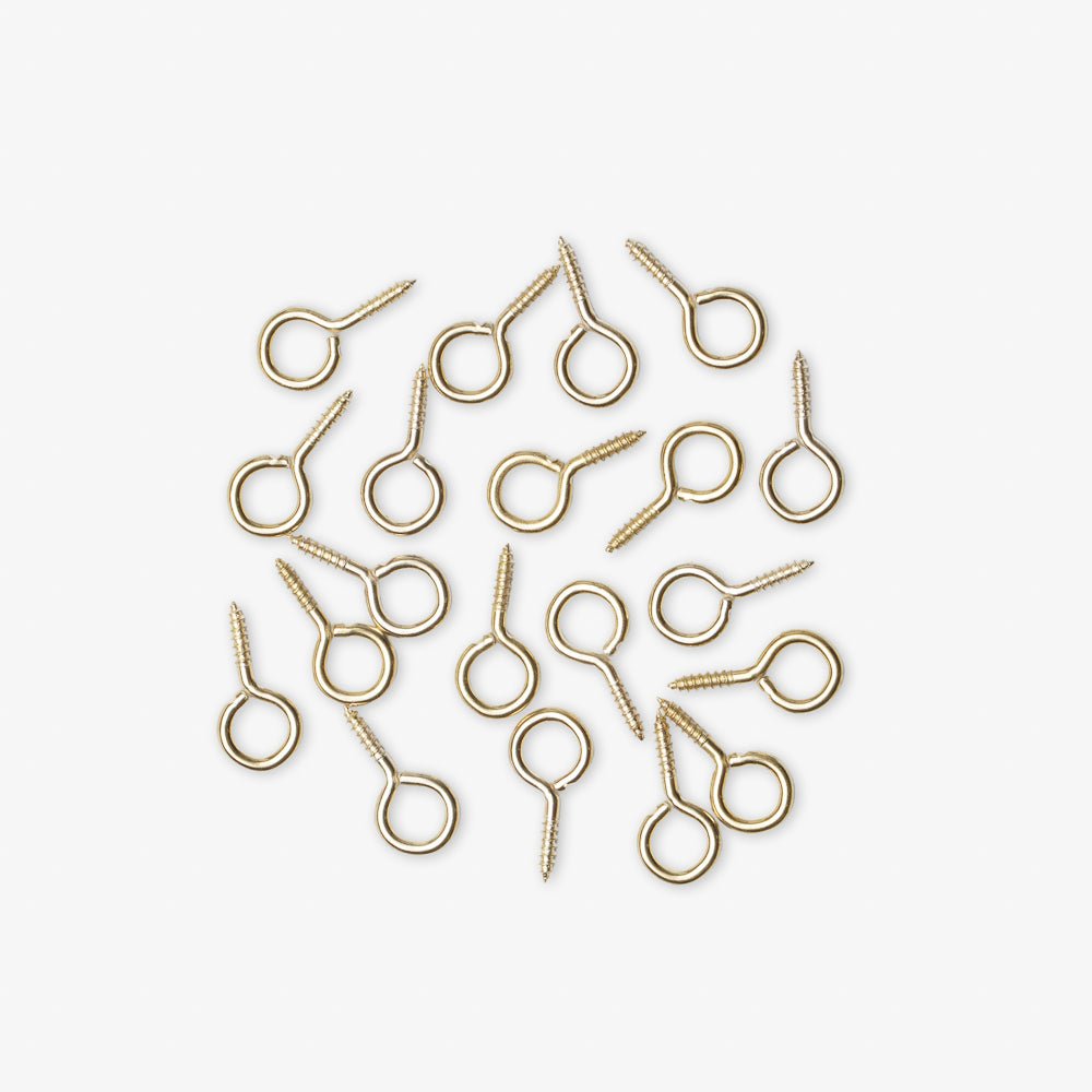 Screw Eyes Brass - Size 4 - Ragland Fabrics