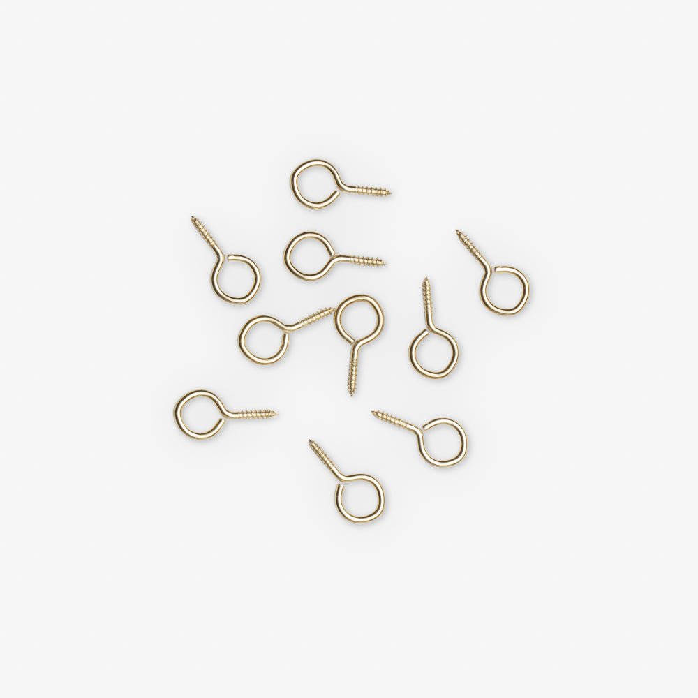 Screw Eyes Brass - Size 6 - Ragland Fabrics