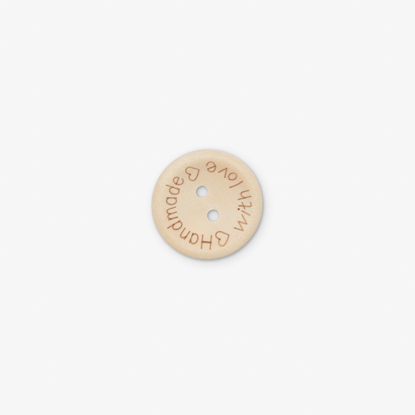 Button Hand Made with Love - Ragland Fabrics