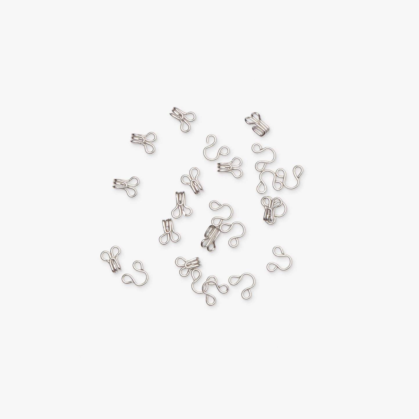 Hooks & Eyes Silver - Size 0