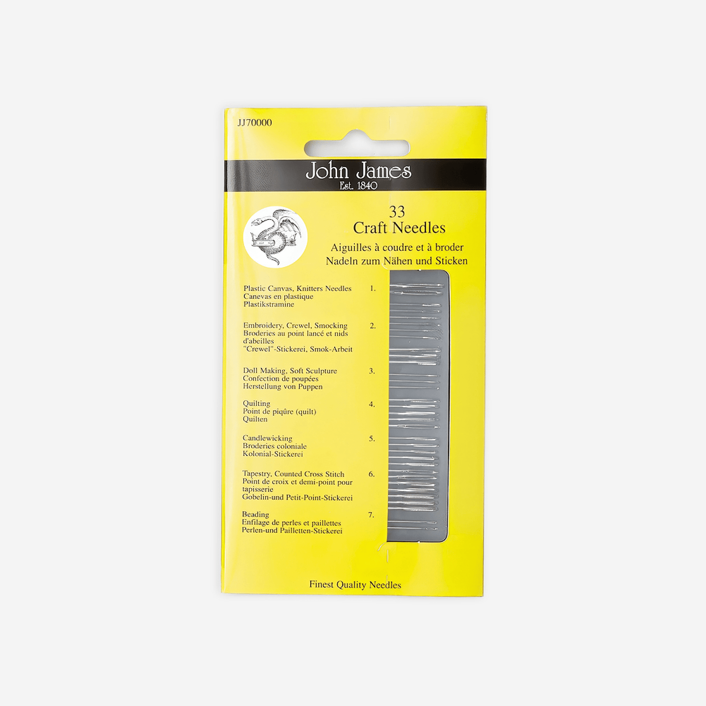 Craft Needles John James - Ragland Fabrics