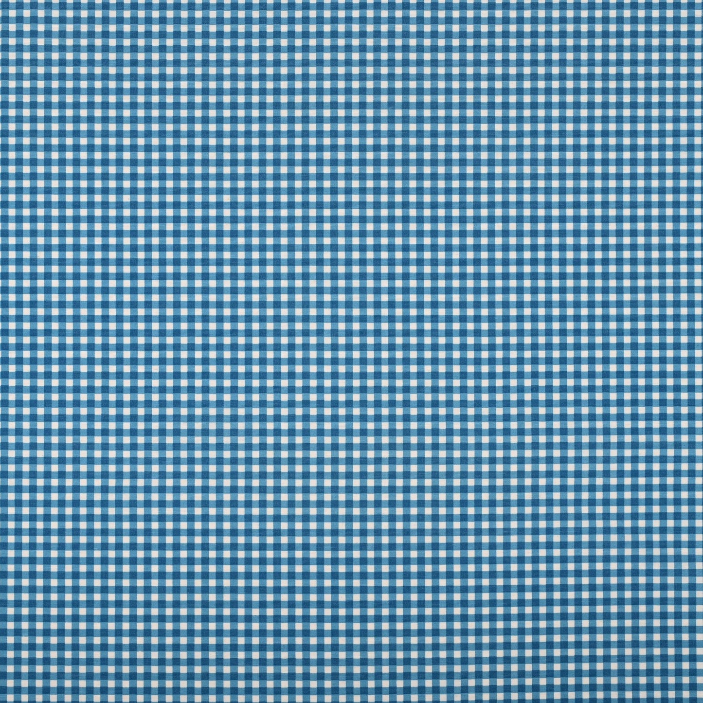 Printed Poly Cotton Gingham Blue 140cm - Ragland Fabrics