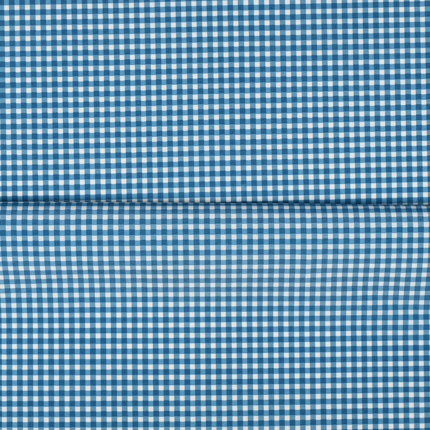 Printed Poly Cotton Gingham Blue 140cm - Ragland Fabrics