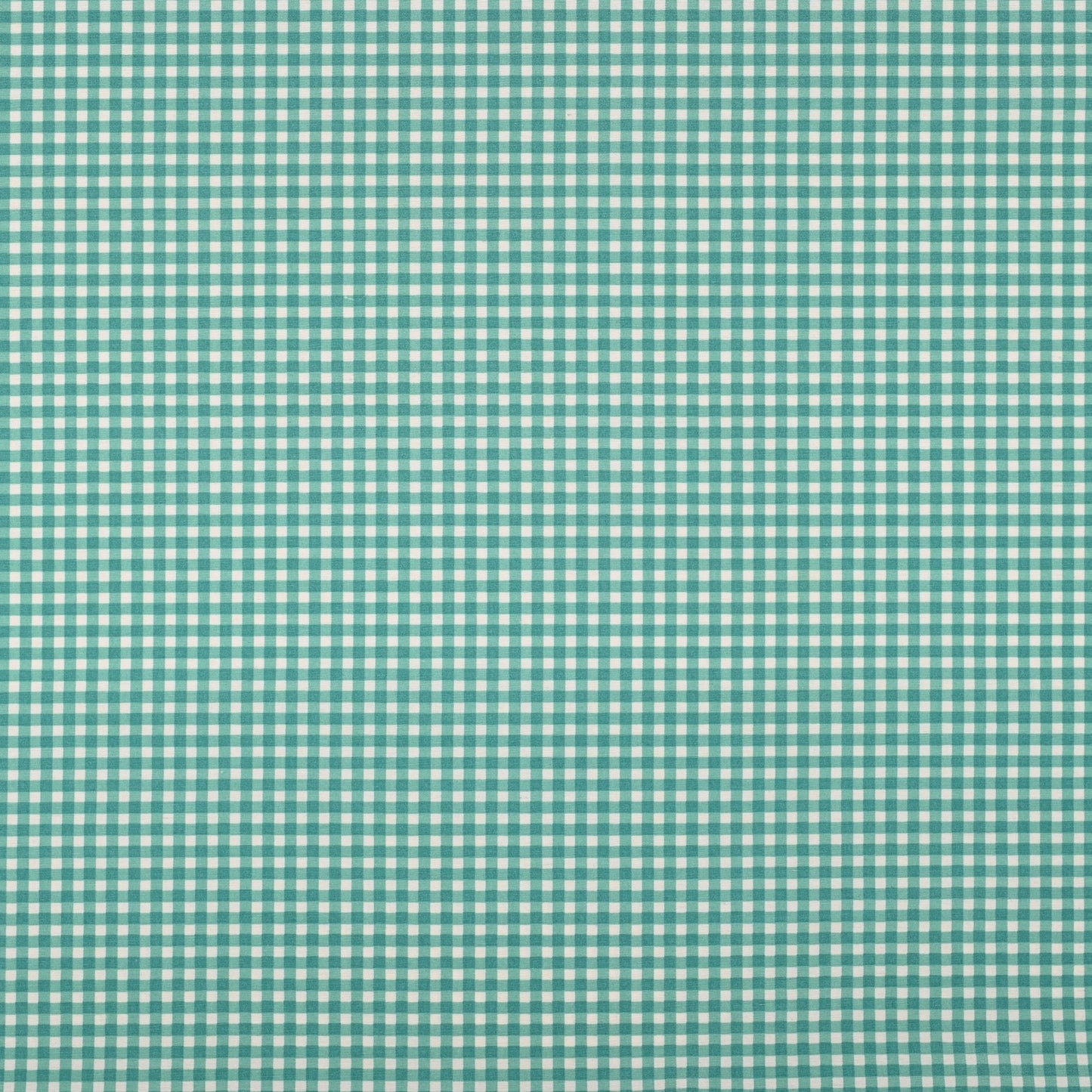 Printed Poly Cotton Gingham Turq 140cm - Ragland Fabrics