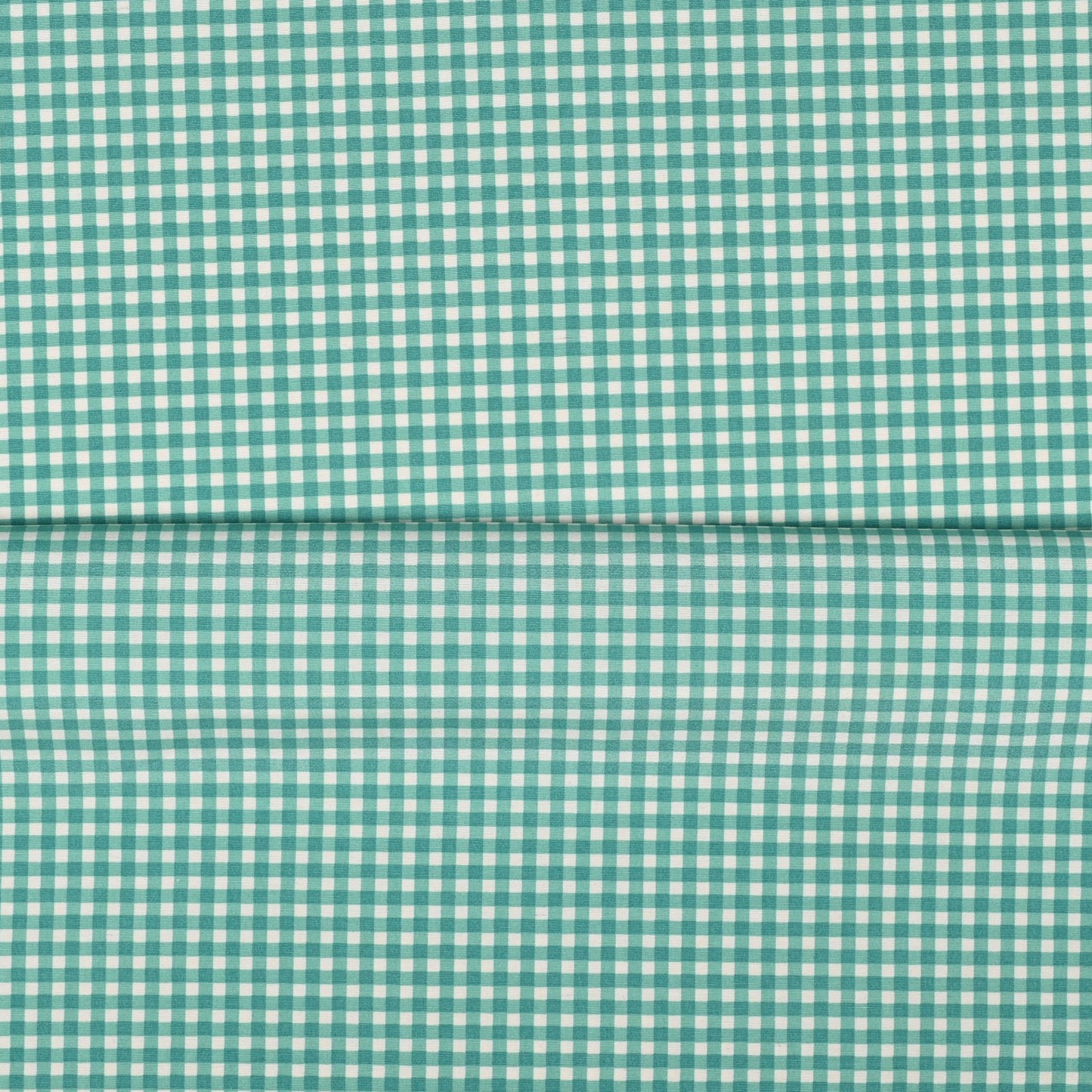 Printed Poly Cotton Gingham Turq 140cm - Ragland Fabrics