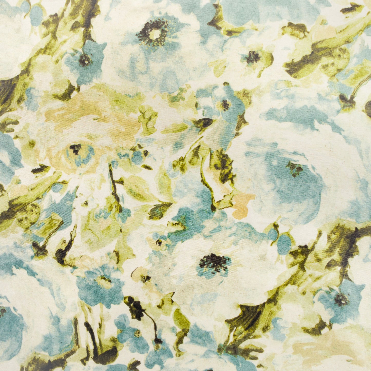 Printed Velvet Peony Blue 140cm