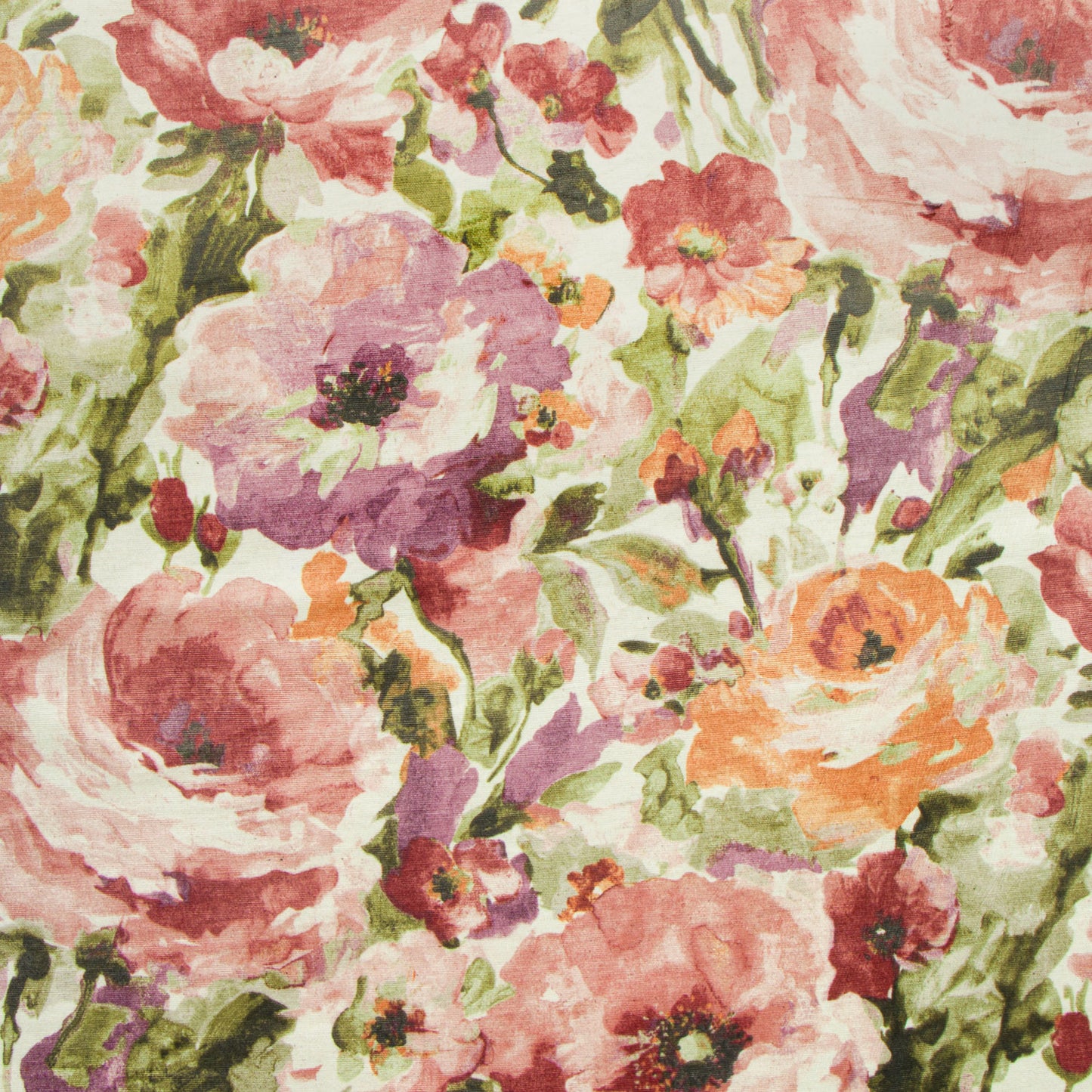 Printed Velvet Peony Pink 140cm