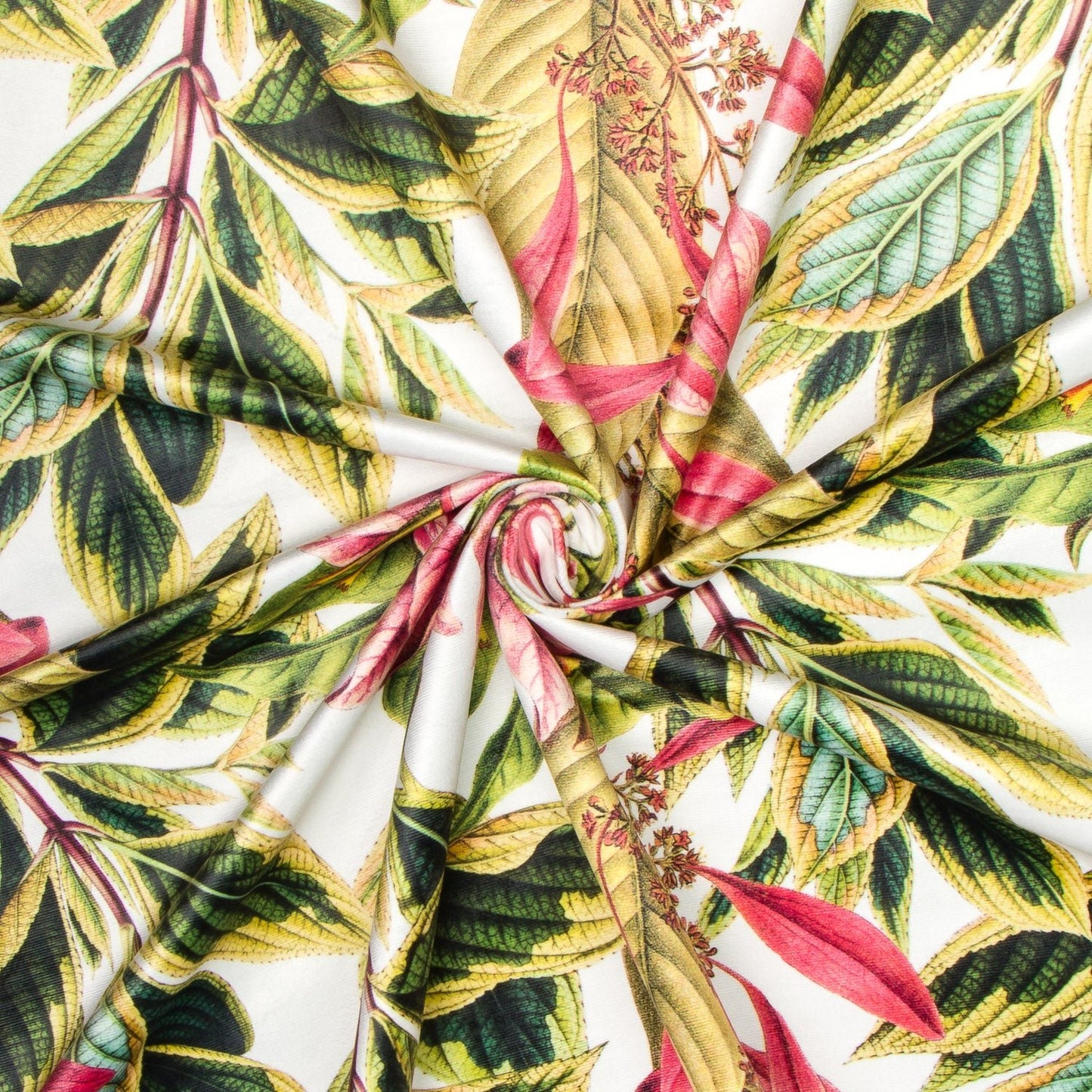Printed Velvet Bougainvillea White 140cm - CLOSEOUT - Ragland Fabrics