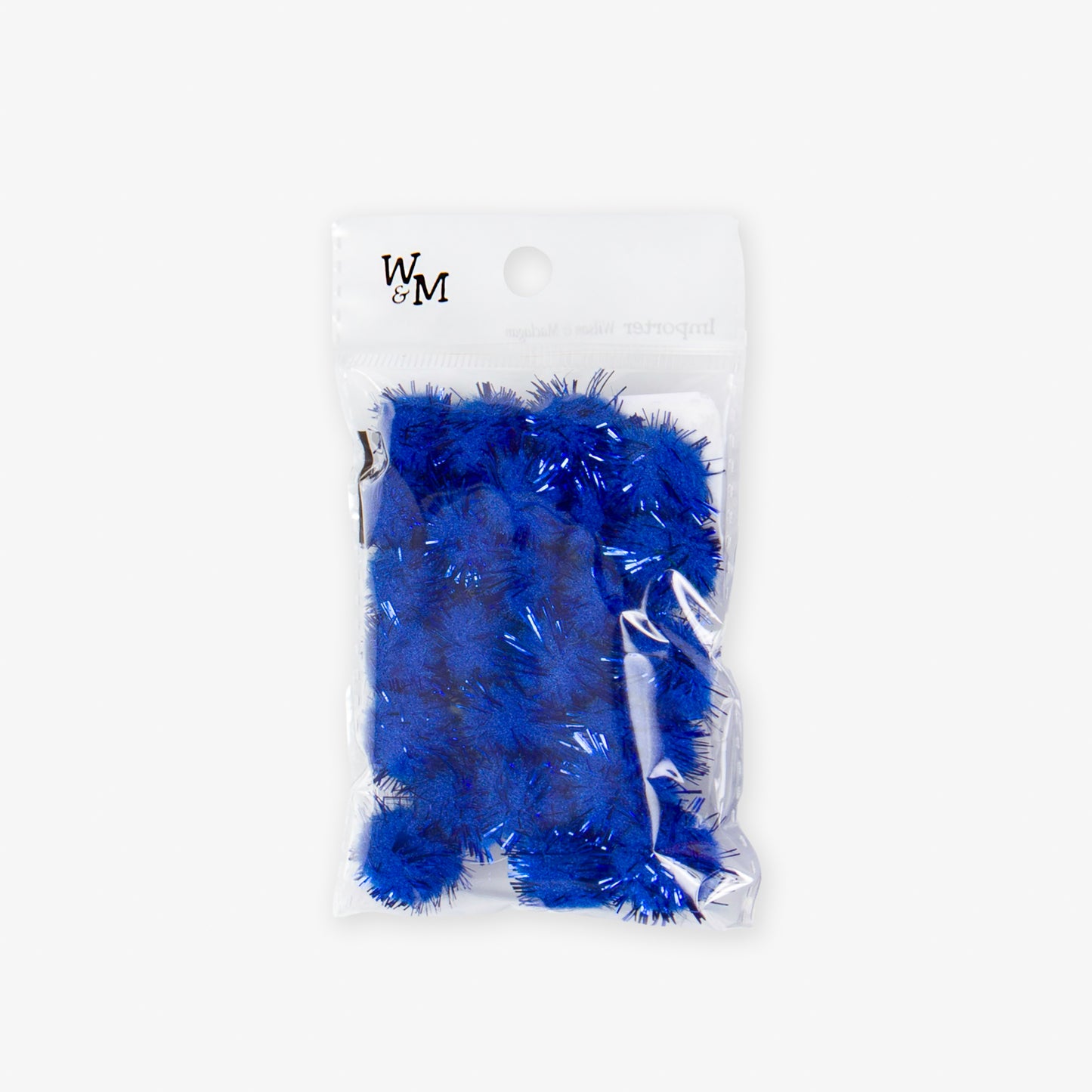 Pom Poms - Glitter Blue 15mm | 25pc