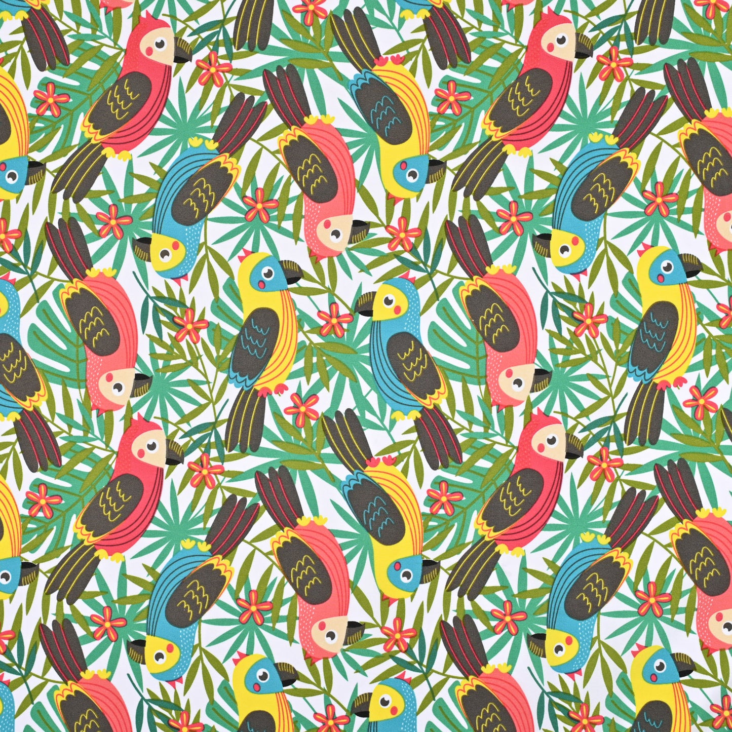 Printed Mini Matt Parrot Party Aqua