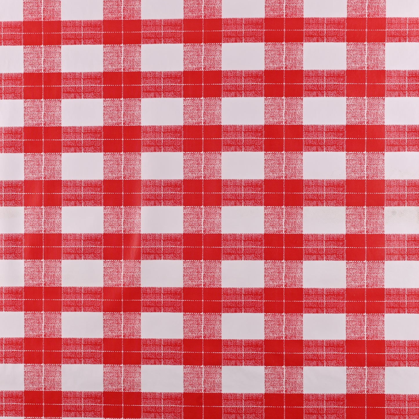 PVC Printed Table Cloth Plastic Red Check