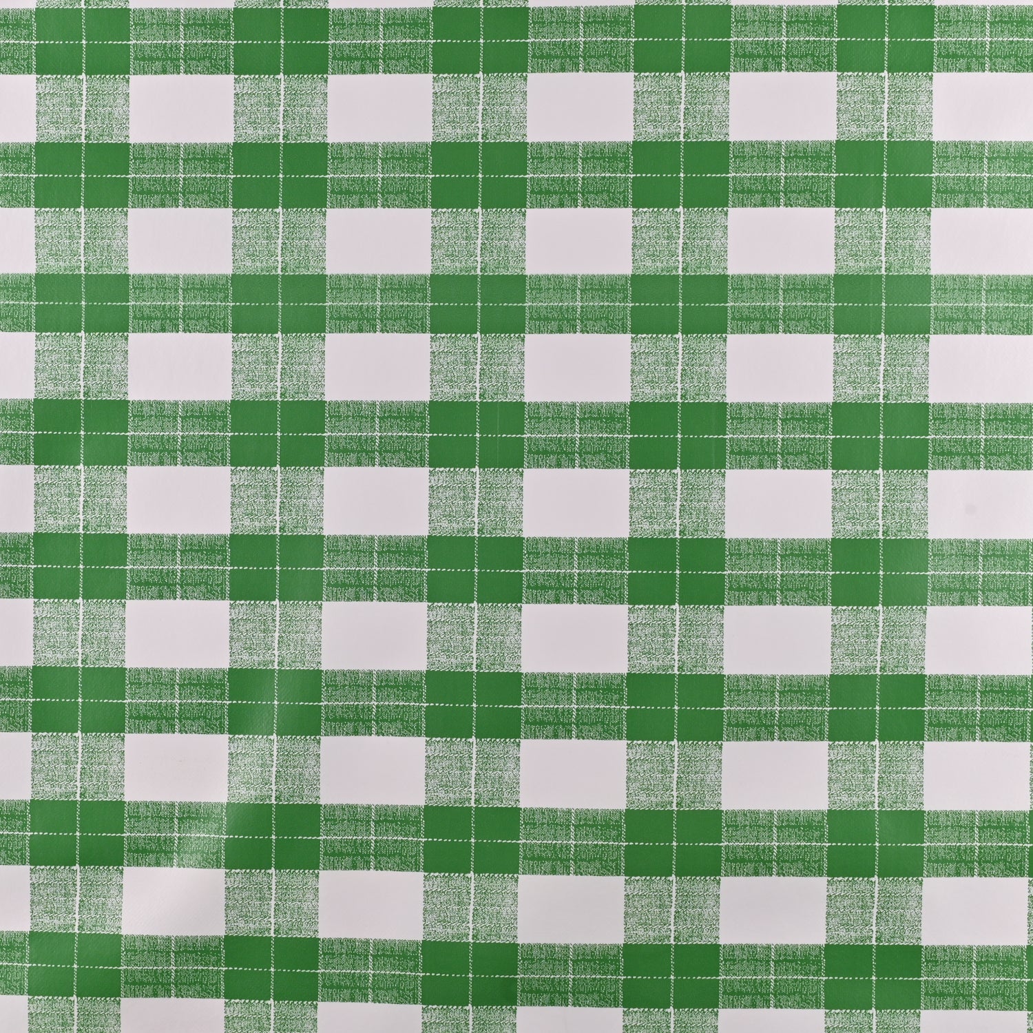 Printed PVC Table Cloth Green Check - Ragland Fabrics