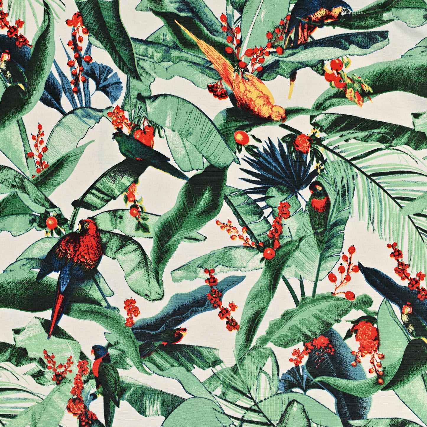 Printed Poly Cotton Parrot Green 140cm