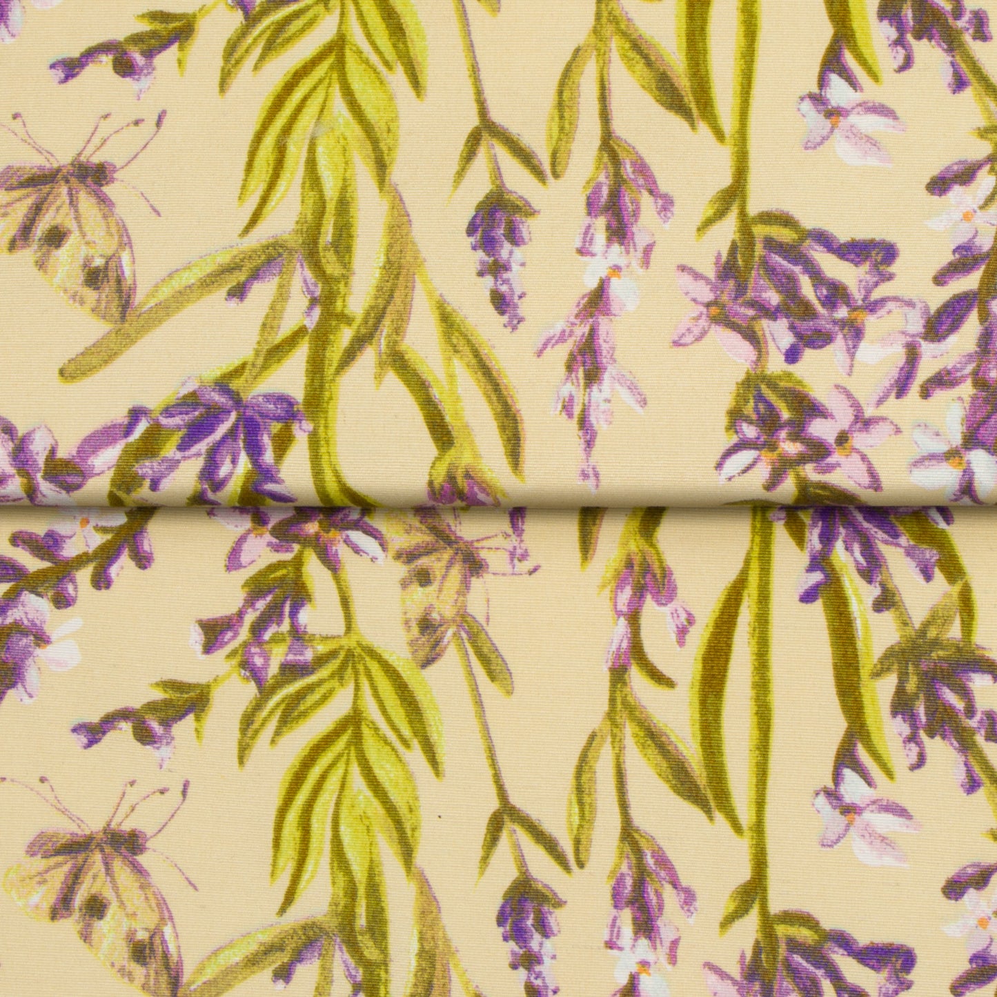 Printed Poly Cotton Lavender Vintage 140cm