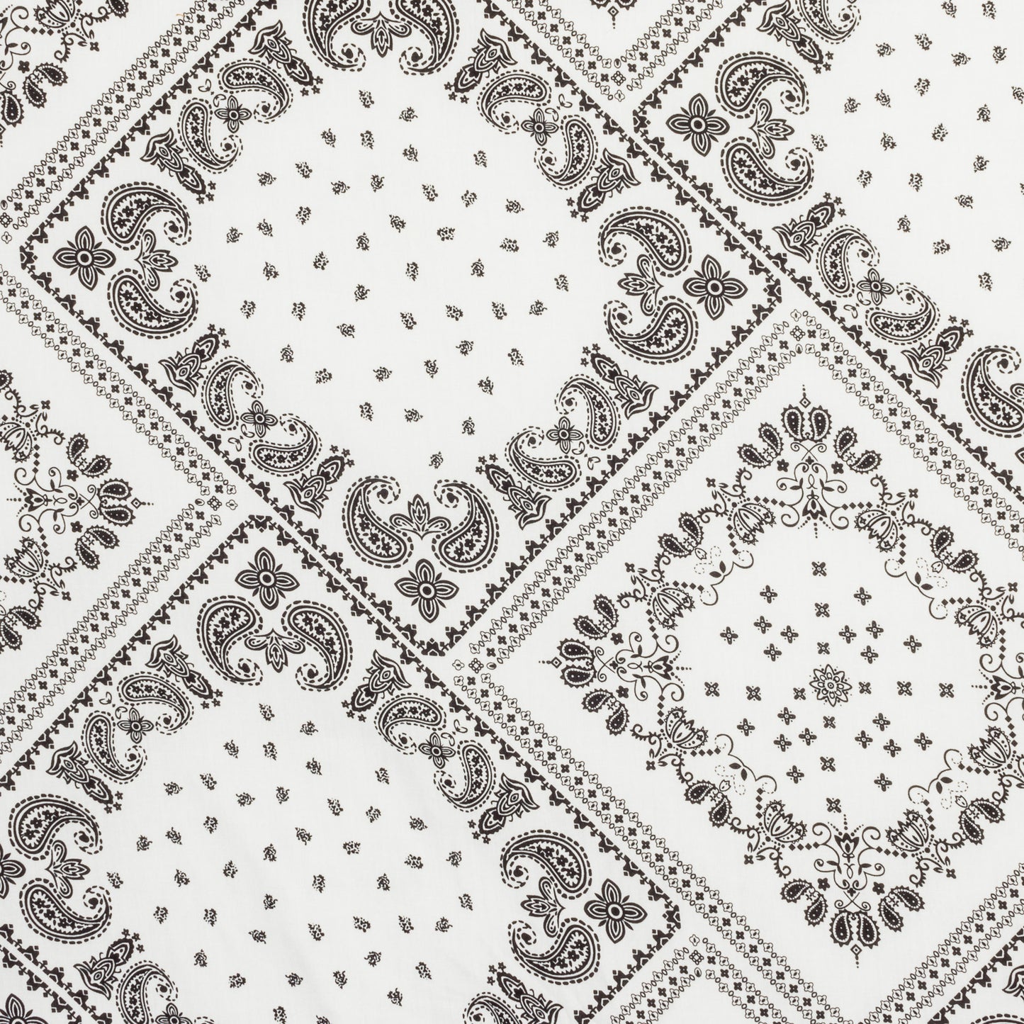 Viscose Printed Summer Patchwork White