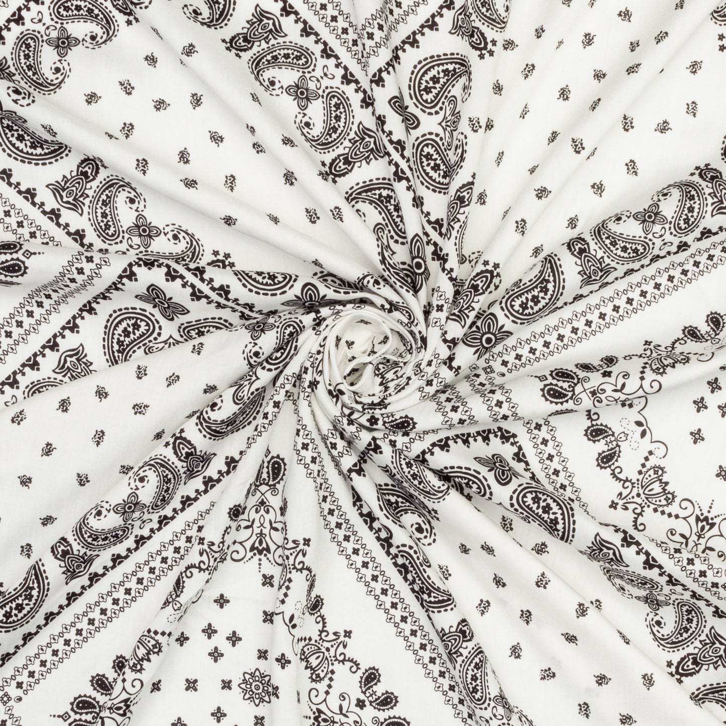 Viscose Printed Summer Patchwork White
