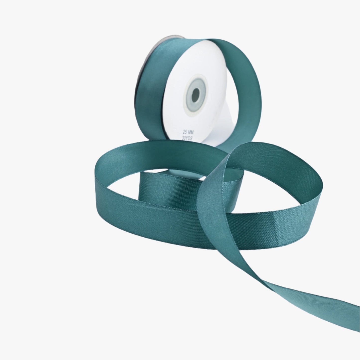 Satin Ribbon 25mm Bottle Green B70 - Ragland Fabrics