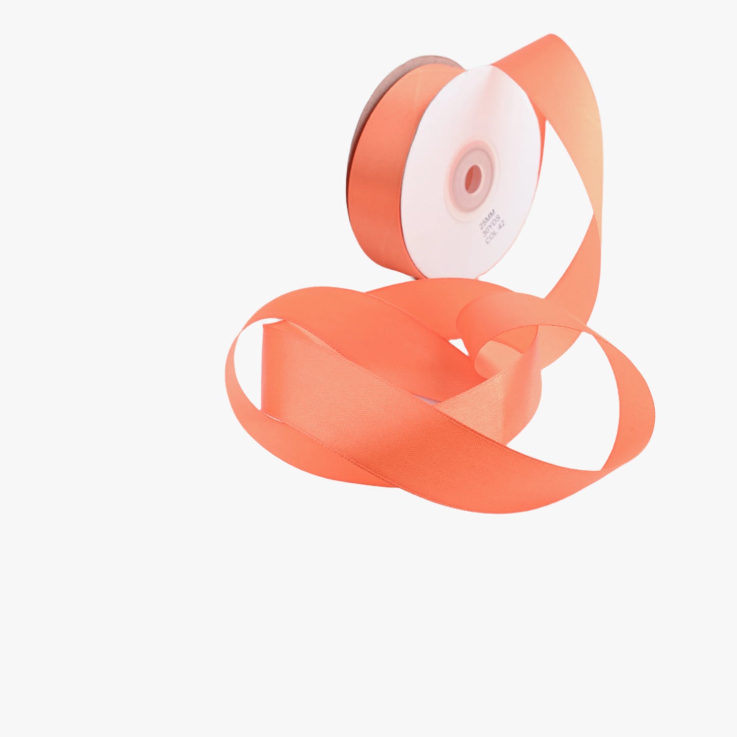 Satin Ribbon 25mm Orange #42 (30Yards)
