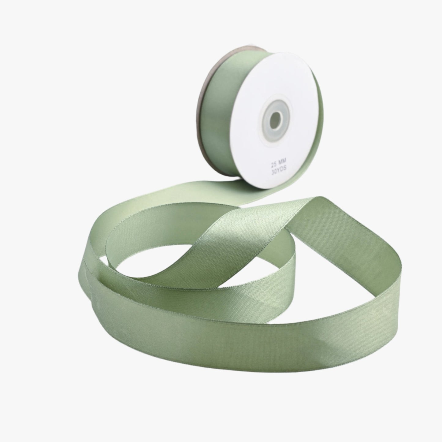 Satin Ribbon 25mm Avocado 80 - Ragland Fabrics