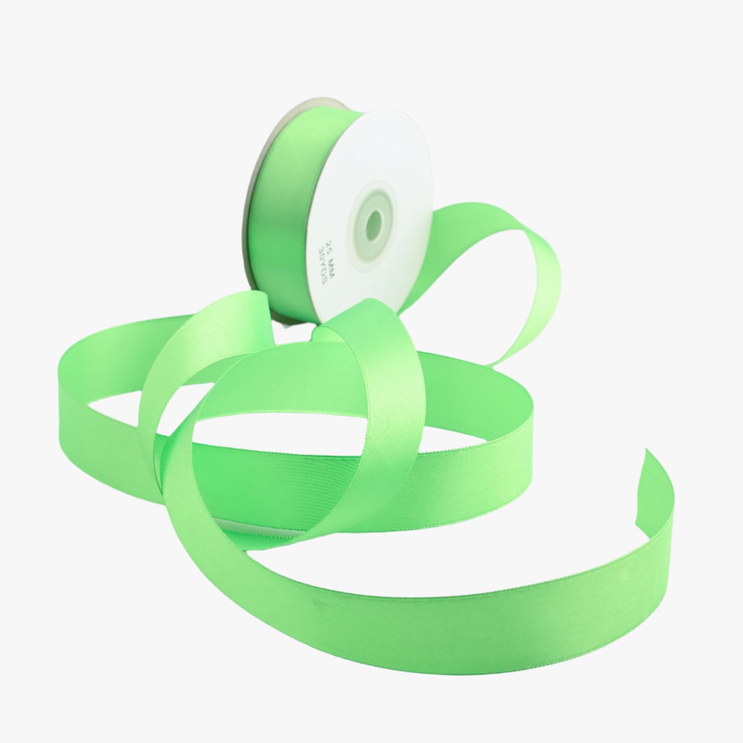 Satin Ribbon 25mm Lime #57 (30Yards)