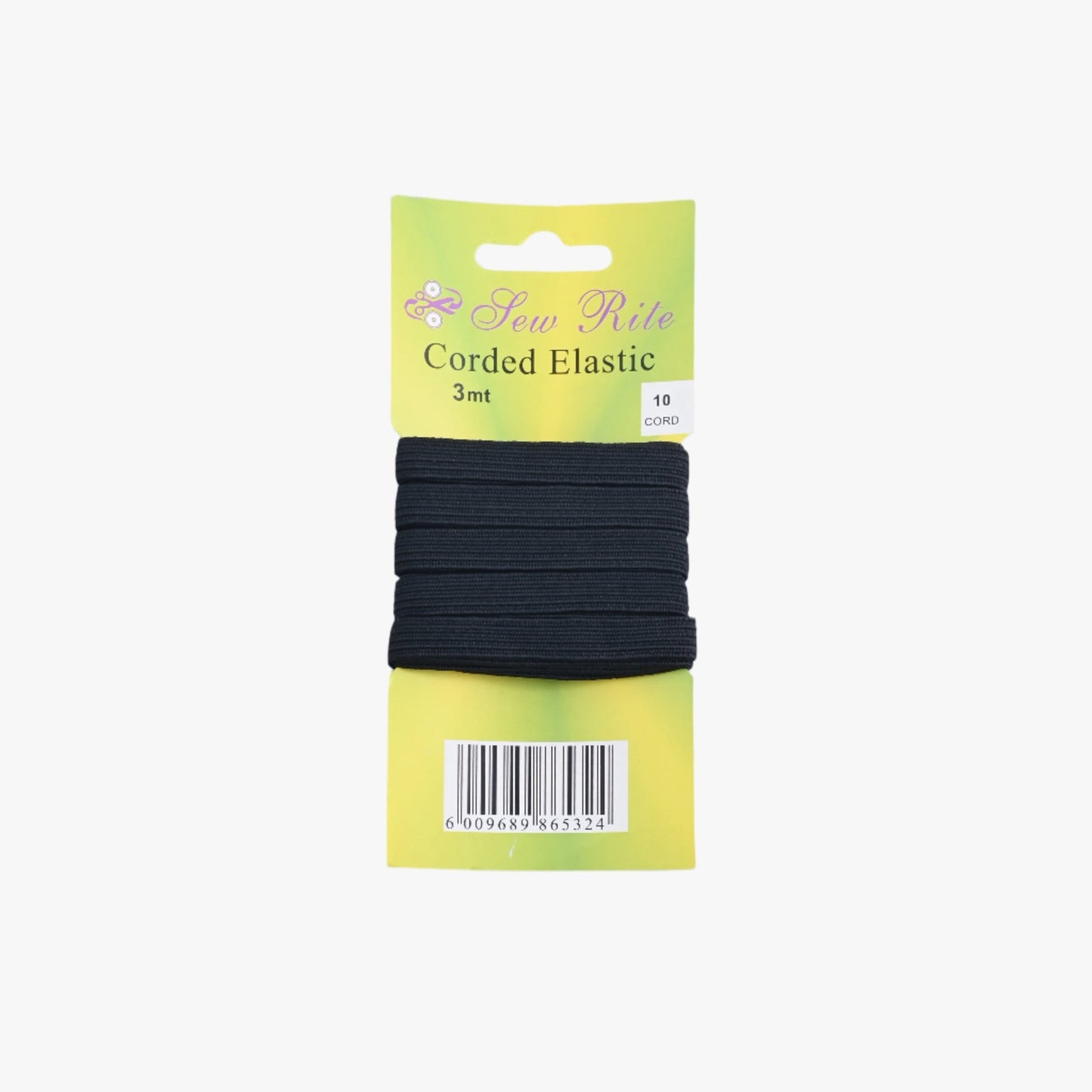 Elastic Carded - Black & White - Ragland Fabrics