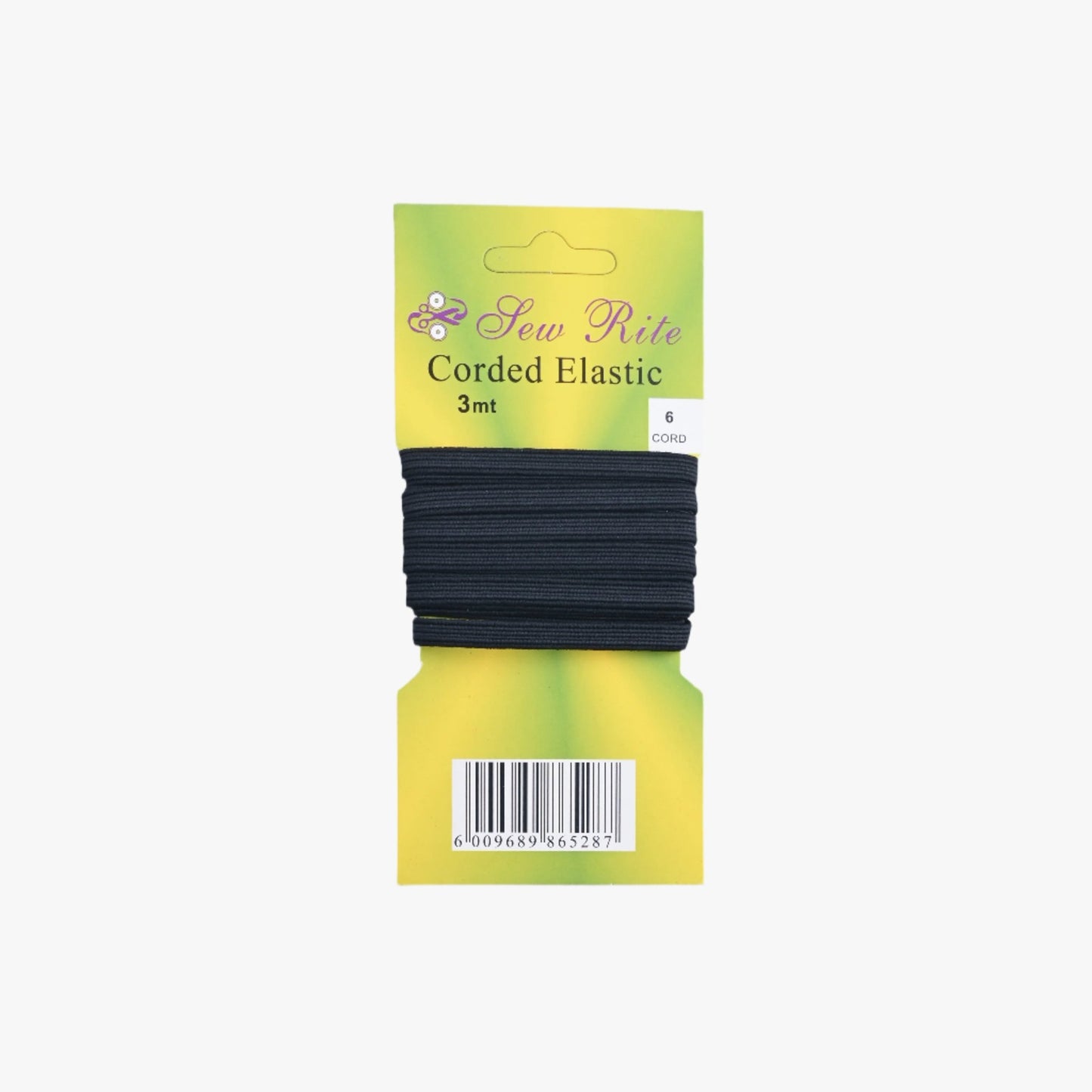 Elastic Carded - Black & White - Ragland Fabrics